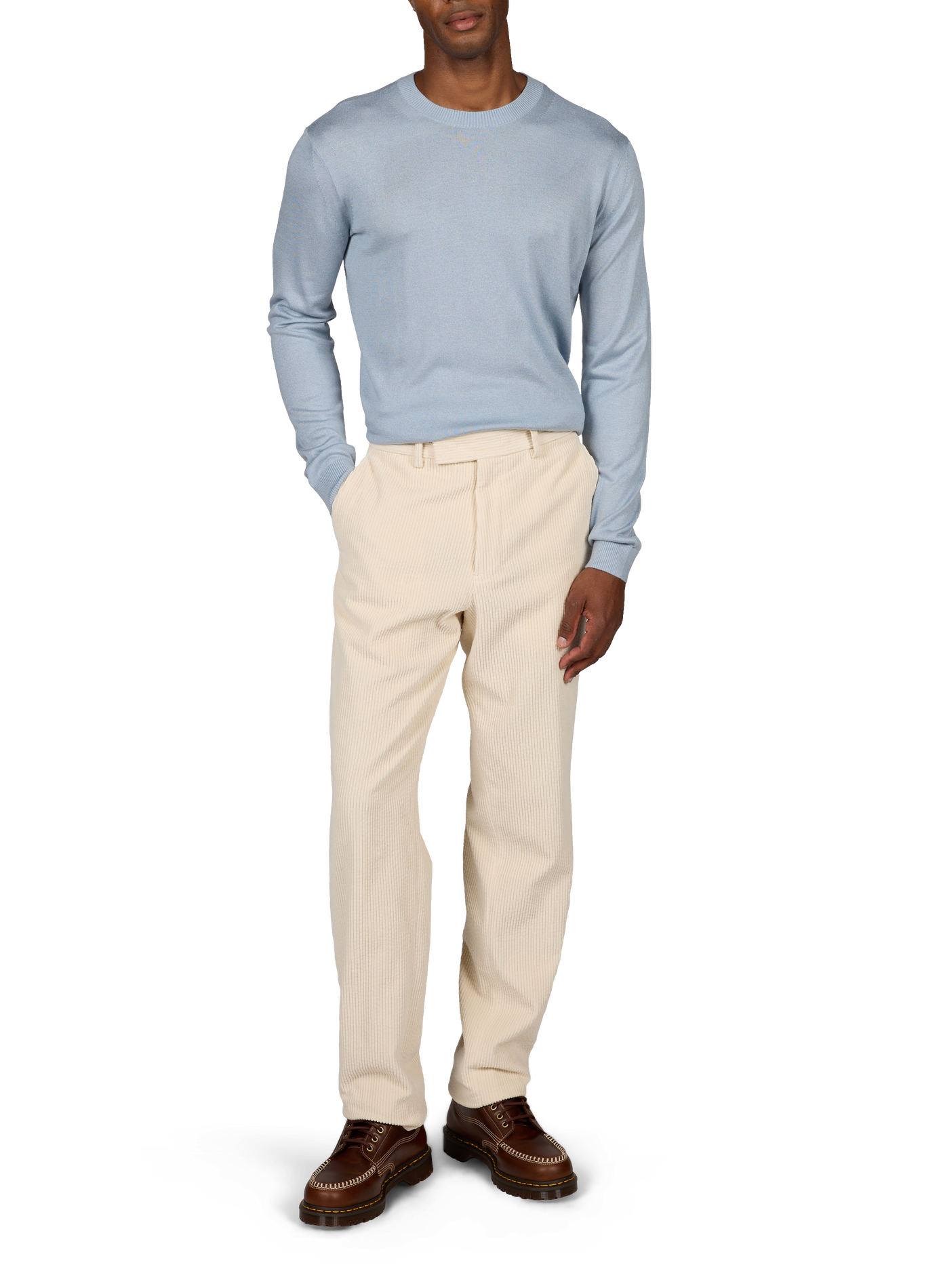 Gerippte Baumwollhose EMPORIO ARMANI Beige