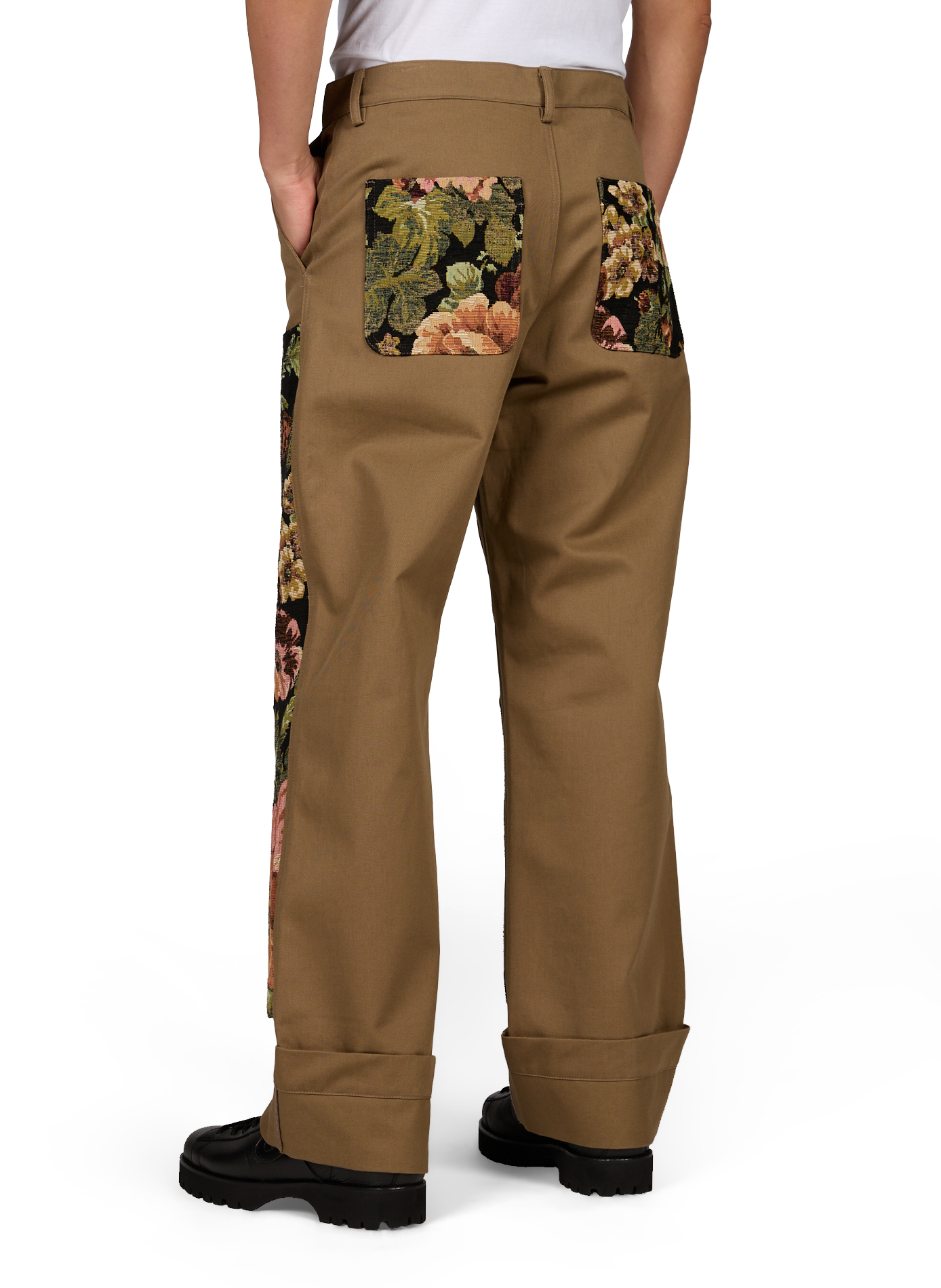 Rechte broek met bloemendetails van katoen SIMONE ROCHA Veelkleurig
