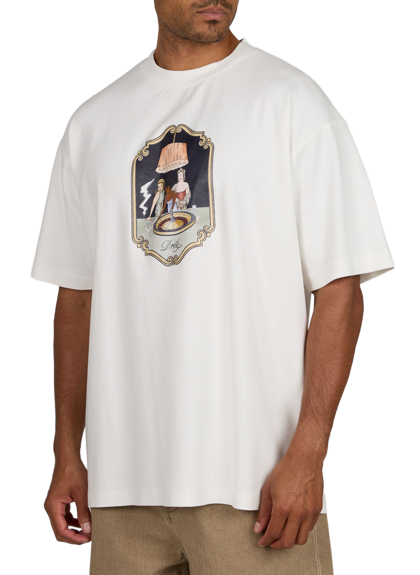 T-shirt à motif en coton DROLE DE MONSIEUR Blanc
