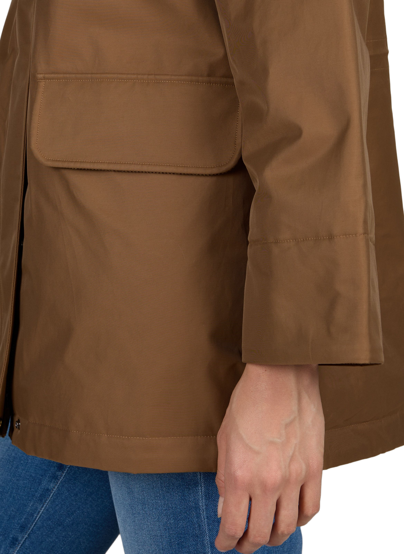 Straight cotton-blend jacket AIGLE Brown