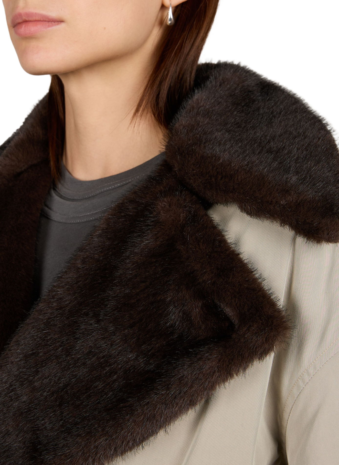 Rechte katoenen jas ALEXANDER WANG Zwart
