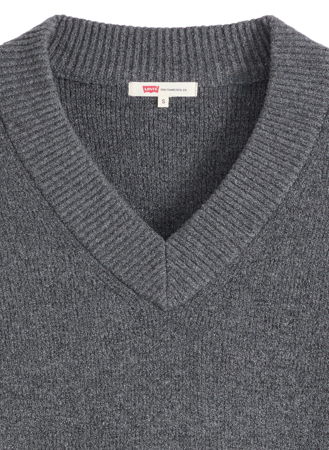 Straight V-neck sweater in a cotton blend LEVI'S Grey