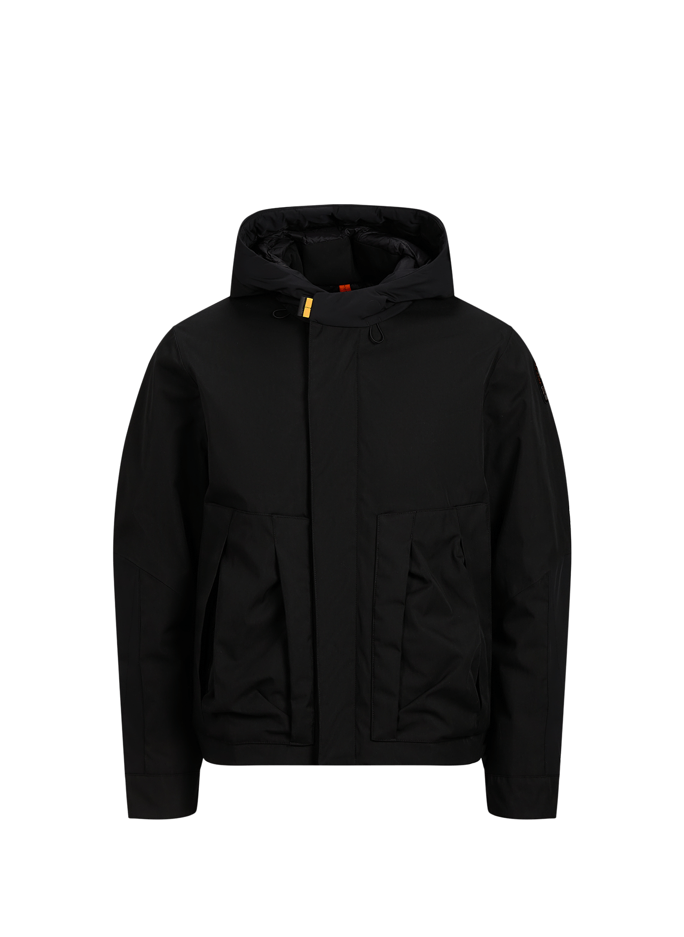 Einfarbige gerade geschnittene Jacke mit Kapuze PARAJUMPERS Schwarz