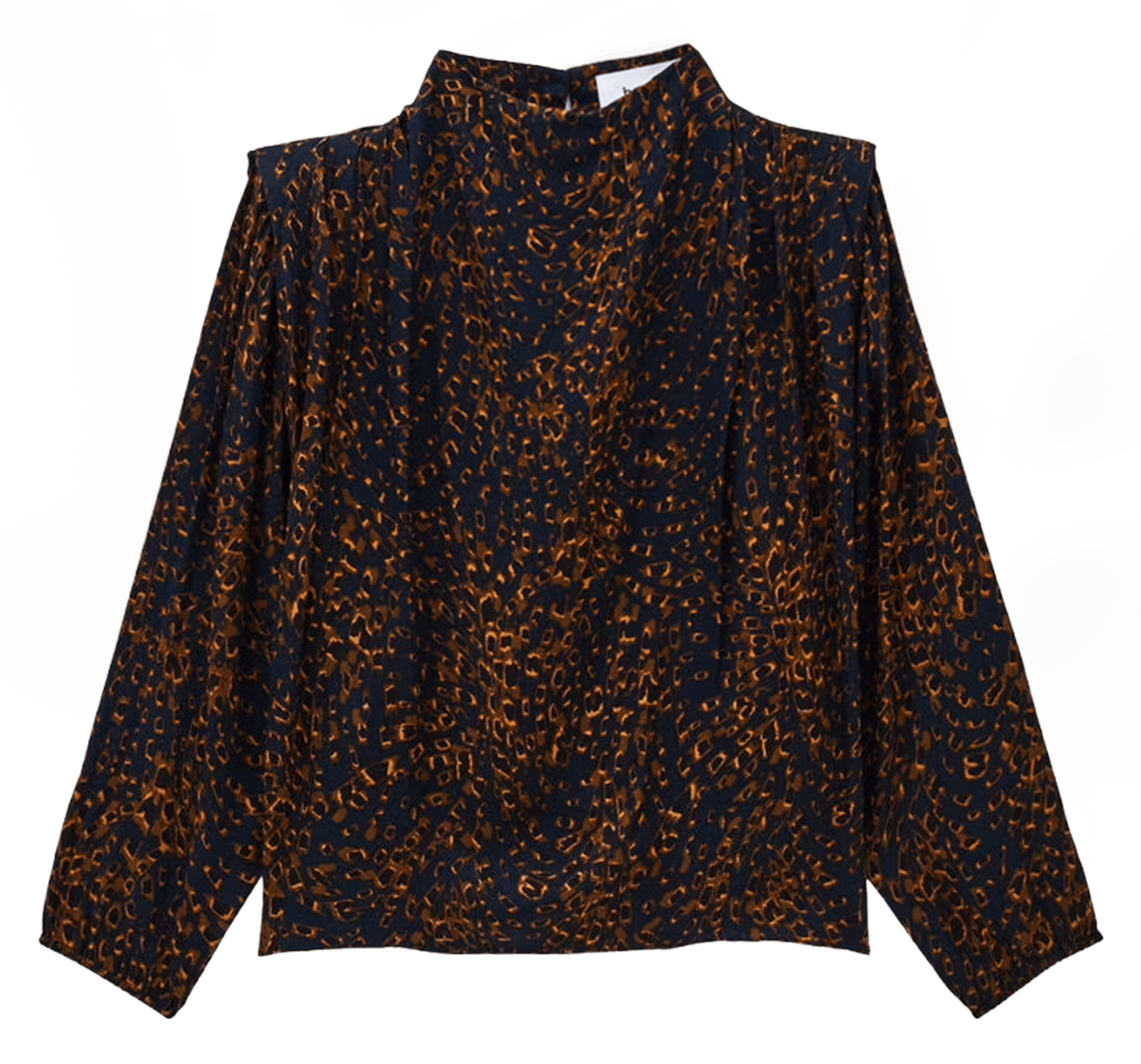 Blouse imprimée à col montant hope BA&SH Bleu