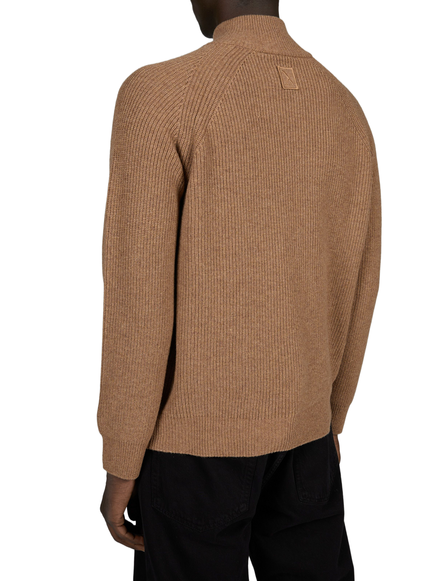Pull droit col montant en laine AIGLE Marron