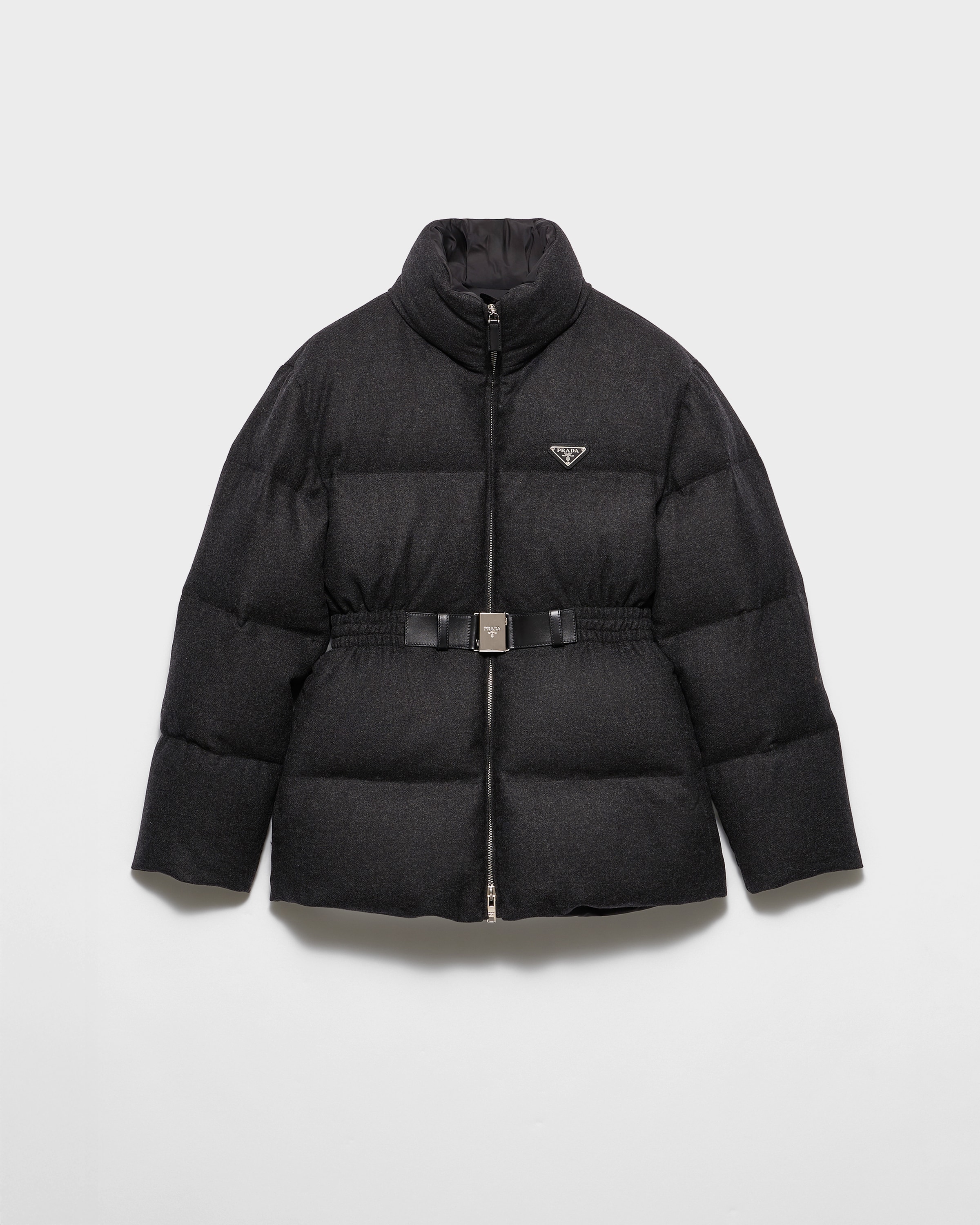 Veste matelassée en re-wool PRADA Gris