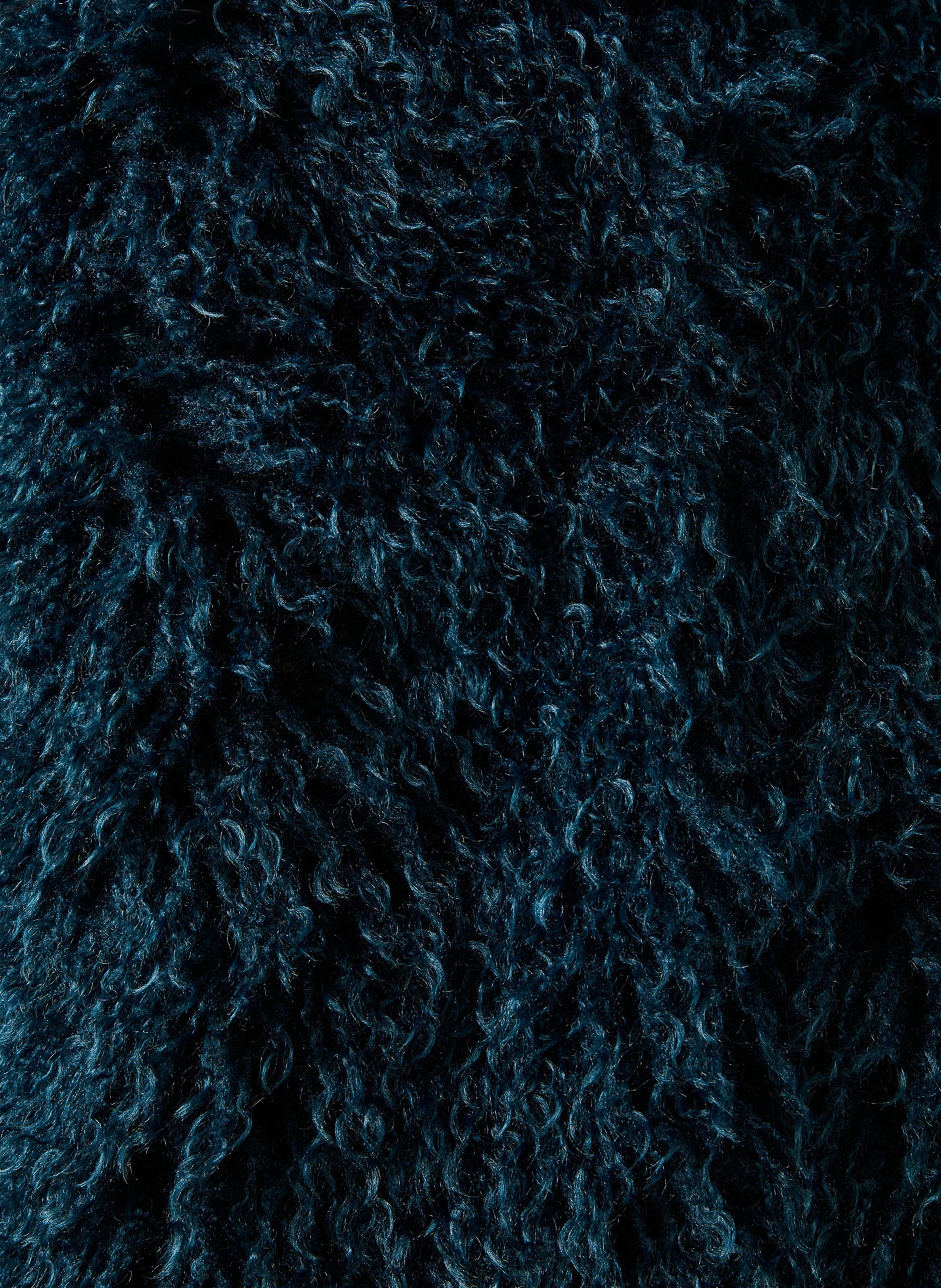 Mouwloos jasje van imitatiebont LA FEE MARABOUTEE Blauw