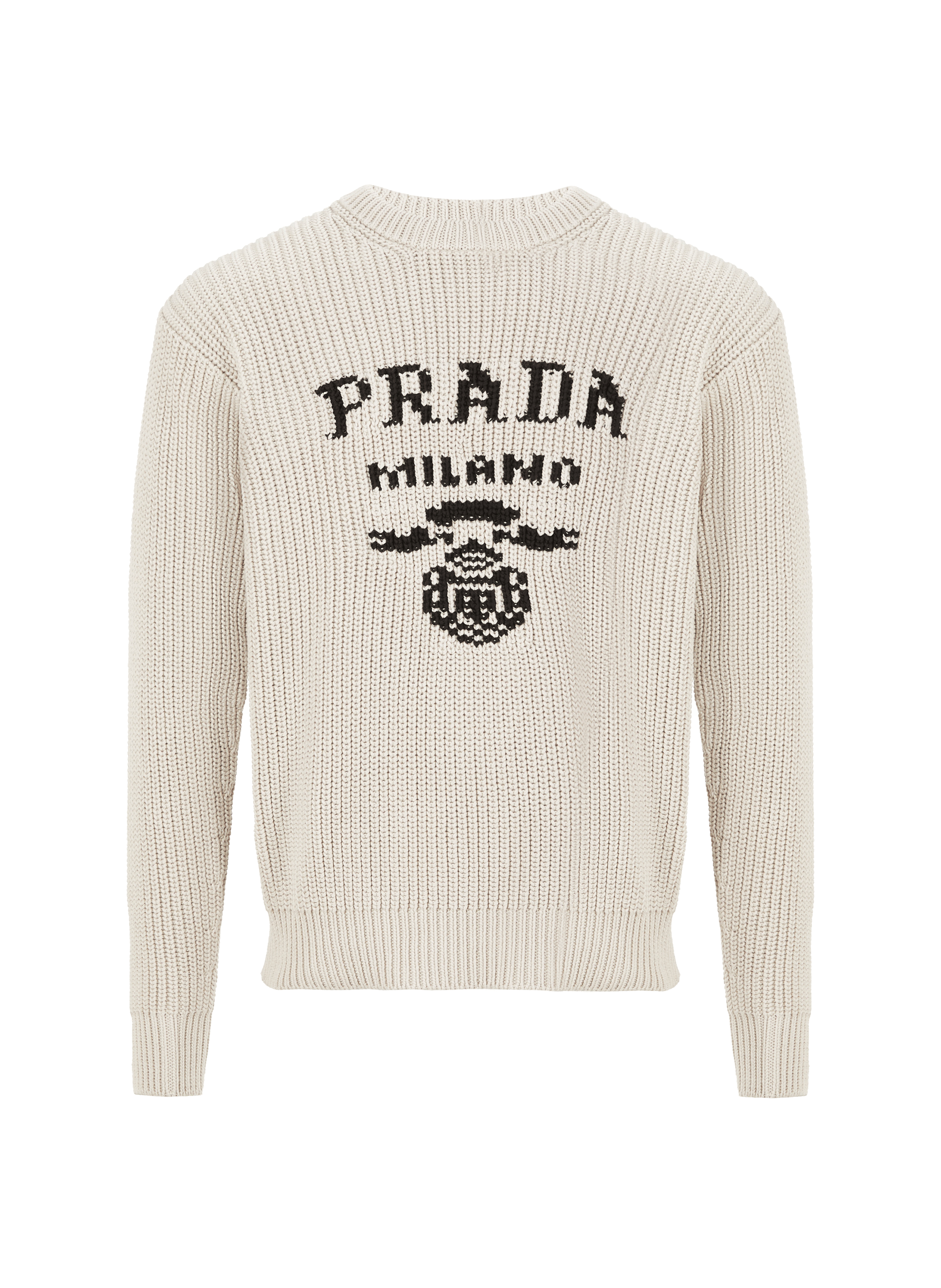 Cotton knit jumper PRADA Beige