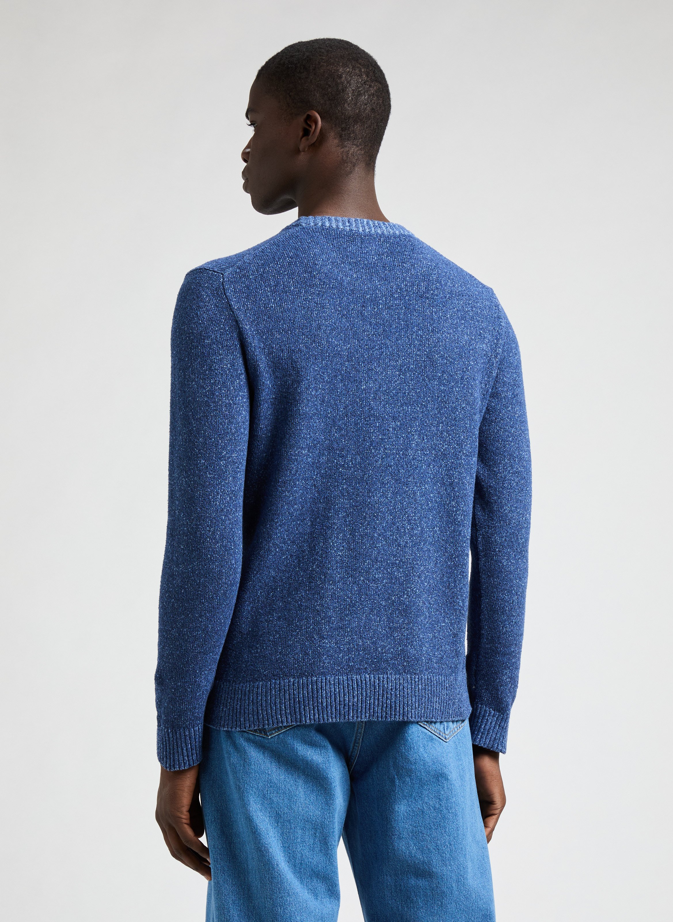 Pull en coton mélangé AU PRINTEMPS PARIS Bleu