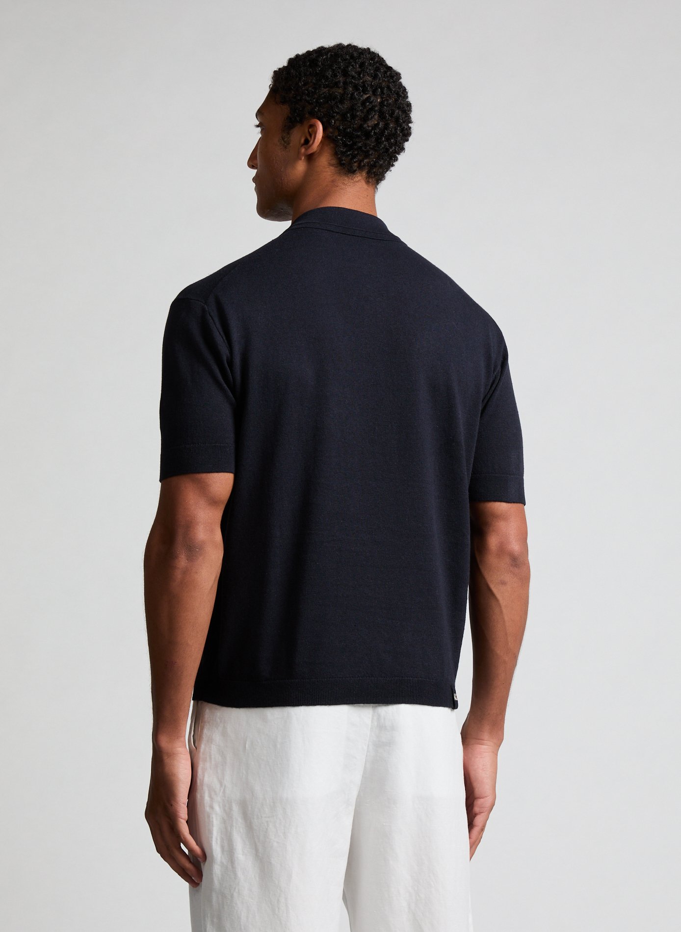Linen and cotton polo shirt ARMANI EXCHANGE Blue