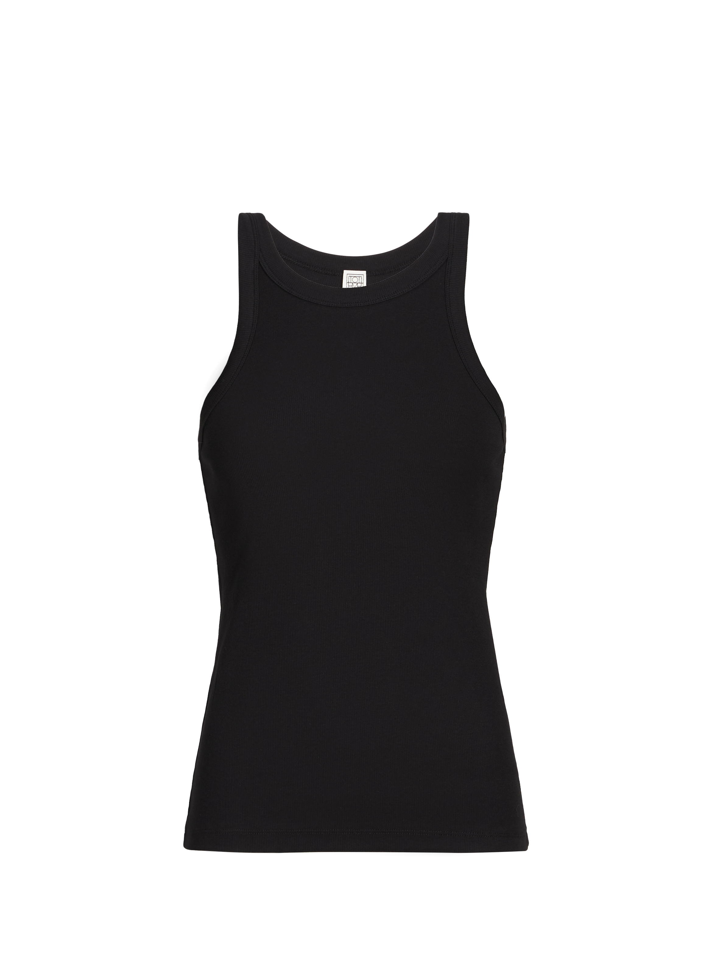 Organic cotton ribbed top TOTEME Black