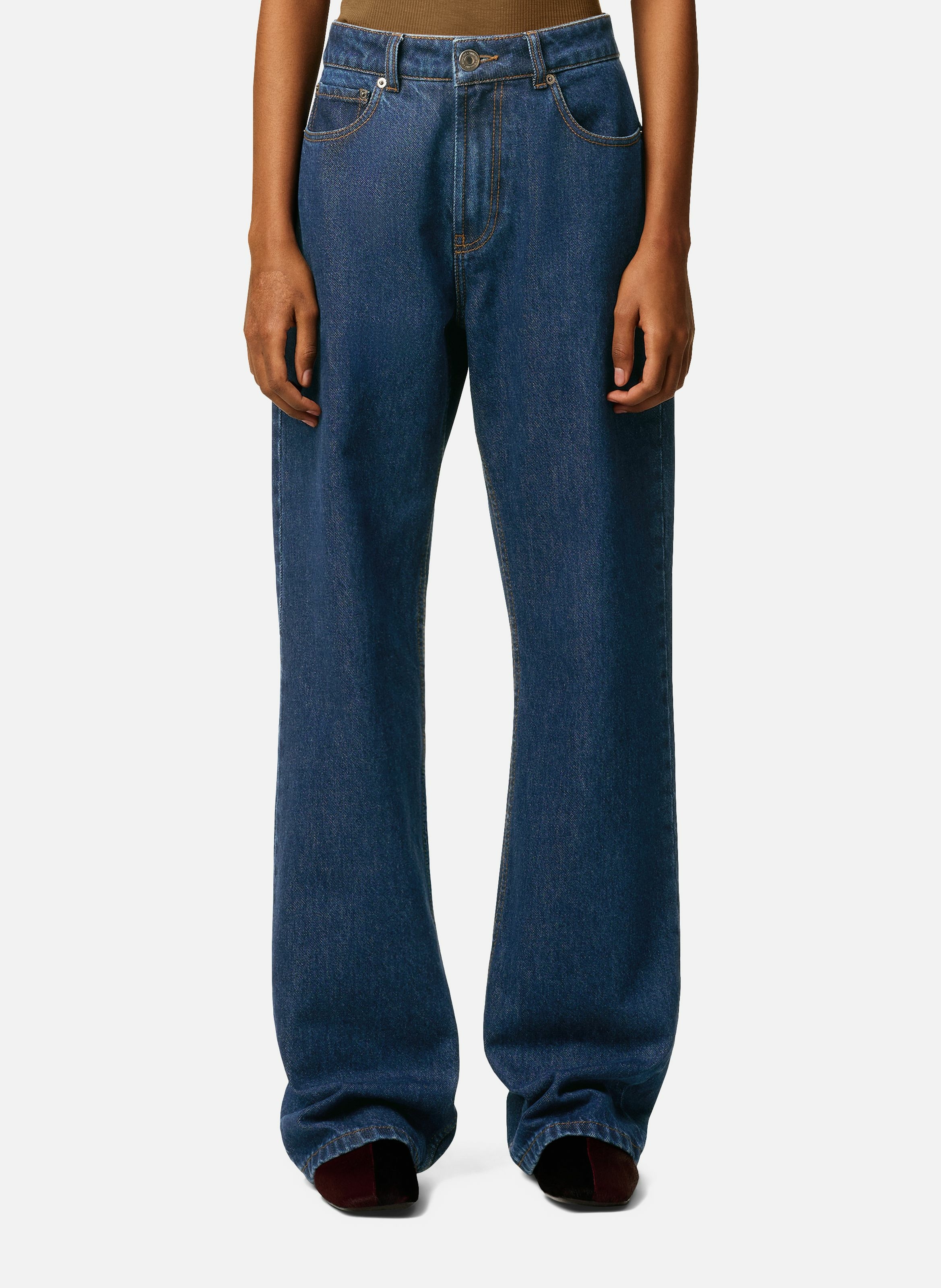 Jean coupe large en coton AMI PARIS Bleu