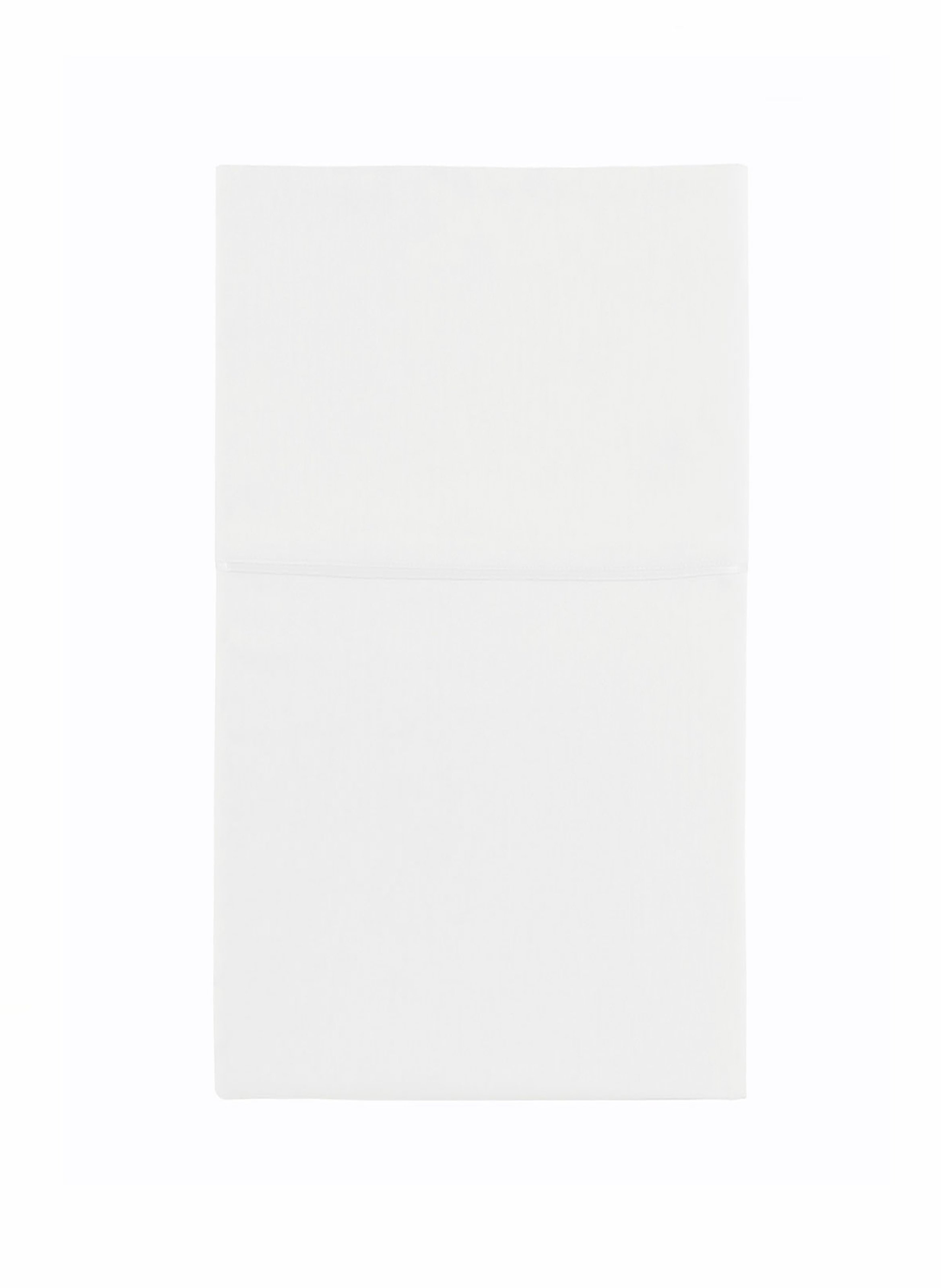 Drap plat uni en satin de coton, teophile ALEXANDRE TURPAULT Blanc