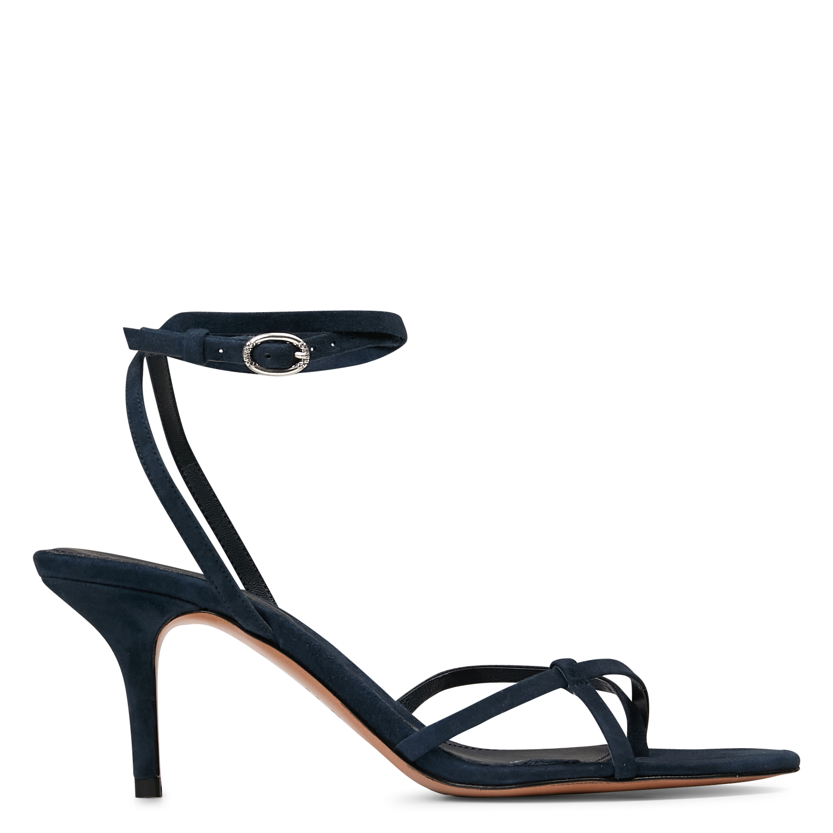 Sandales à talon en cuir velours cera BA&SH Bleu