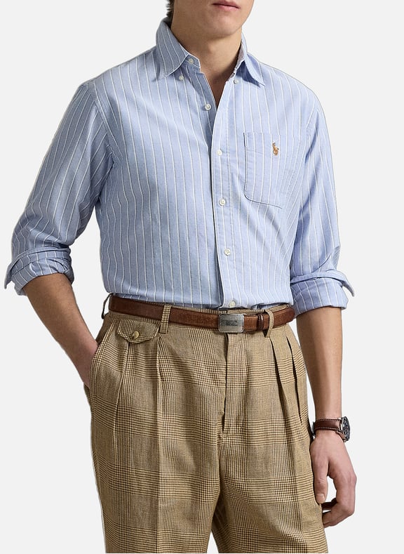 Slim-fit striped cotton shirt Blue by POLO RALPH LAUREN POLO RALPH LAUREN Slim-fit striped cotton shirt Blue