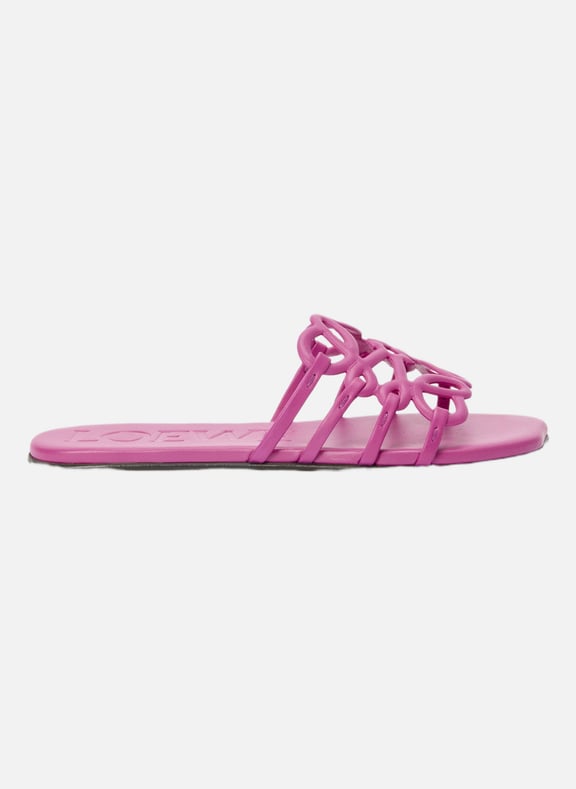Soft calfskin leather Petal Anagram mules Pink by LOEWE LOEWE Soft calfskin leather Petal Anagram mules Pink