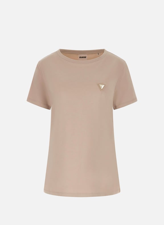 Classic Cotton T-Shirt Beige by GUESS GUESS Classic Cotton T-Shirt Beige