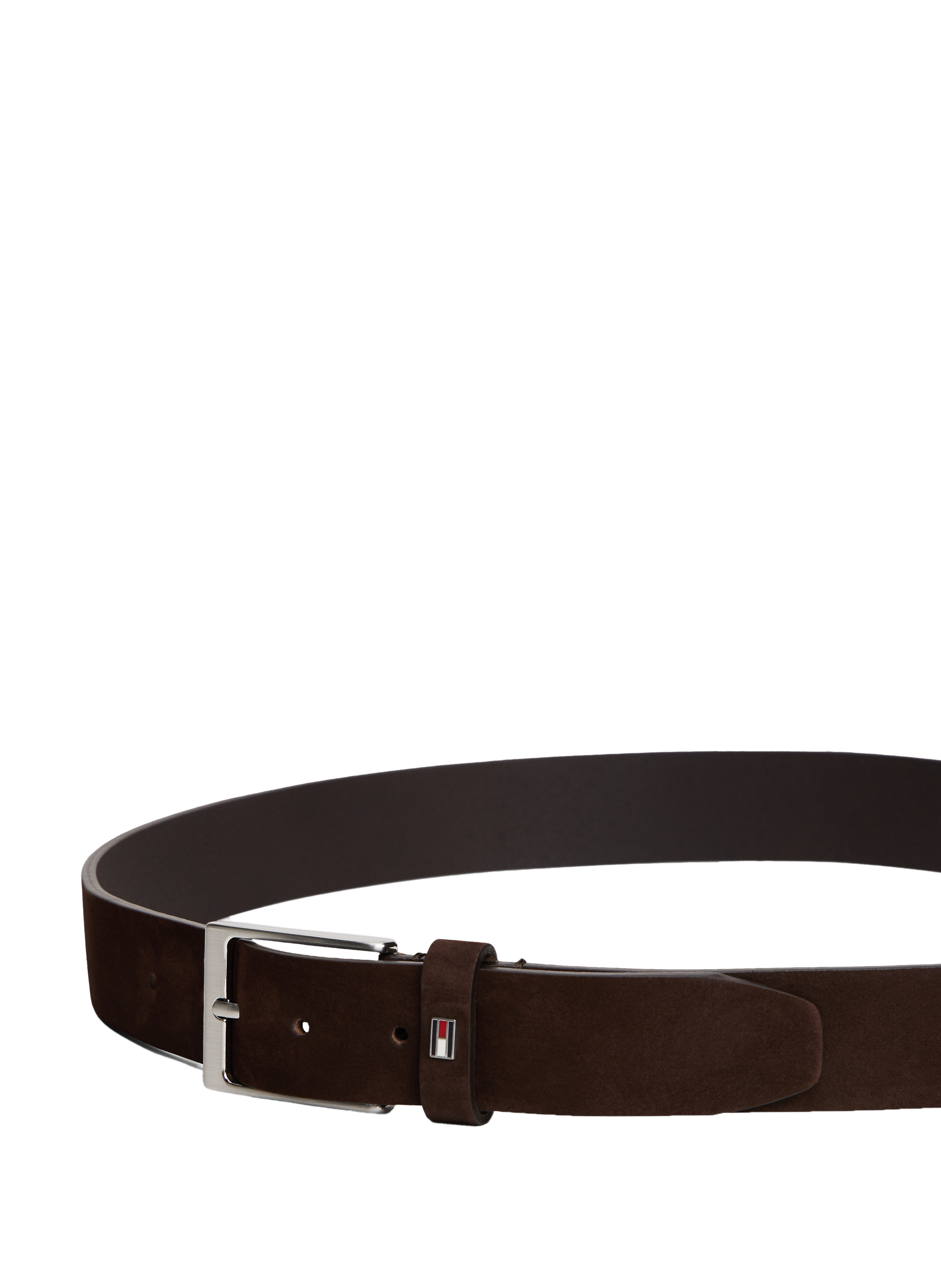 Leather buckle belt TOMMY HILFIGER Brown