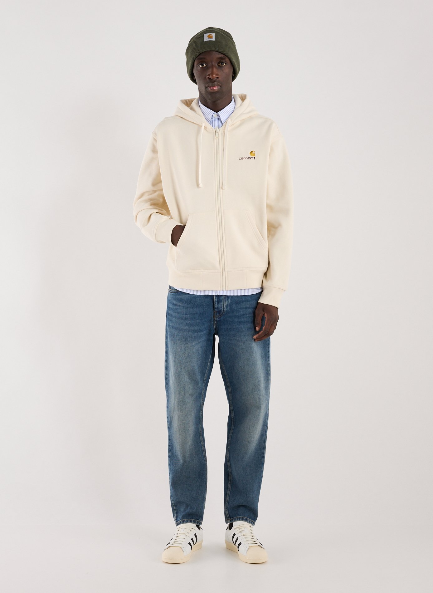 Zip-up hoodie CARHARTT WIP Beige