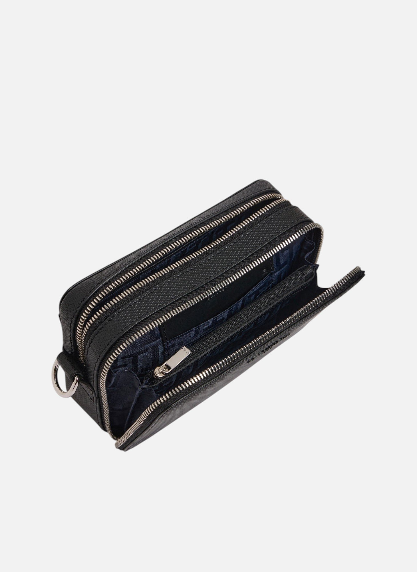 Petite sacoche 2 compartiments emile en cuir signature t LE TANNEUR Noir