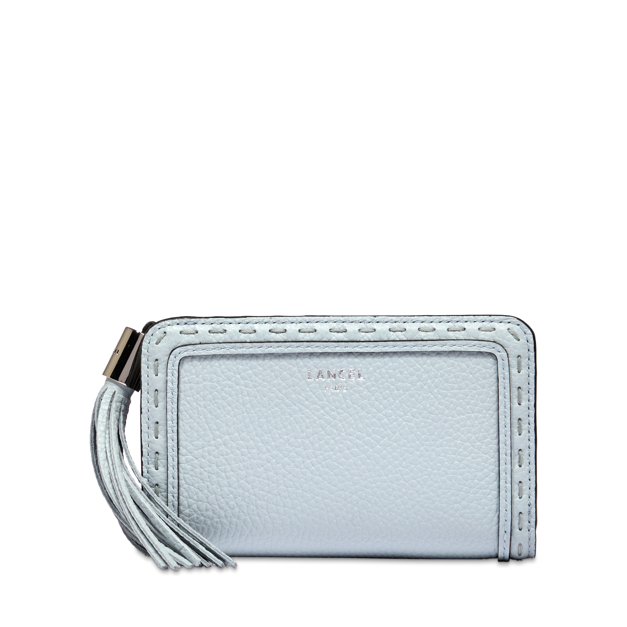 Portefeuille rectangulaire zippé premier flirt de lancel en cuir LANCEL Bleu