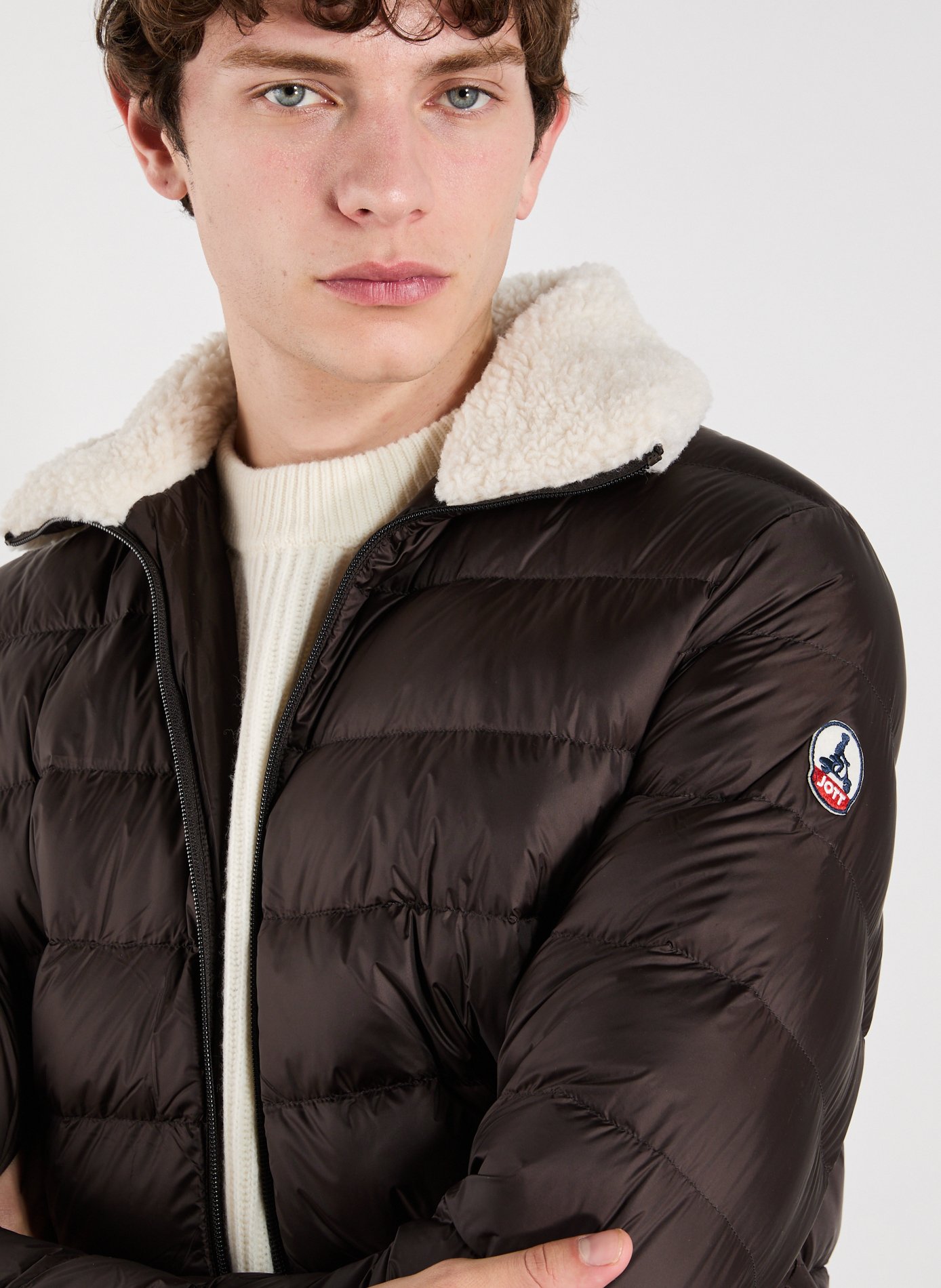 Doudoune col montant JOTT Marron