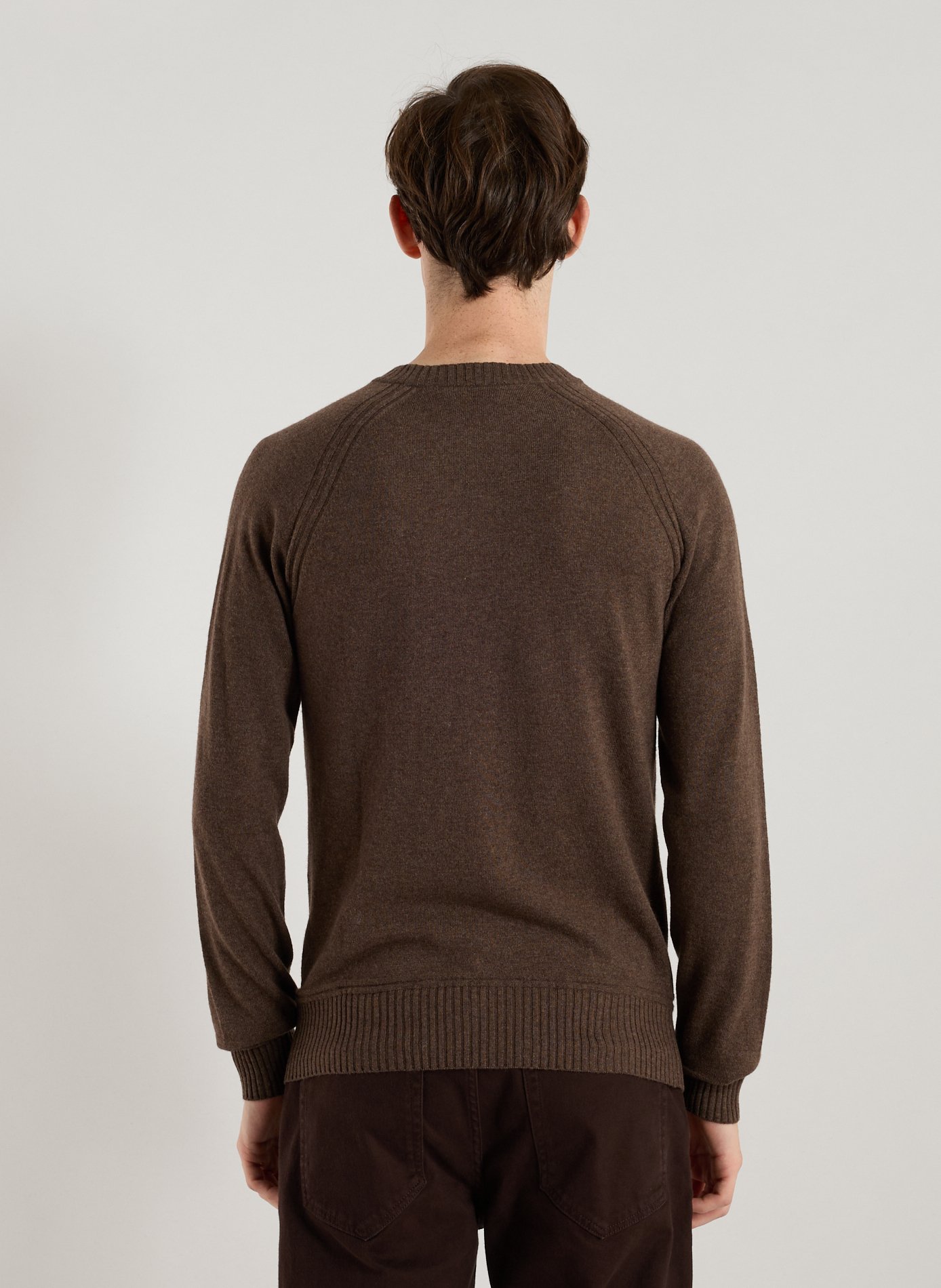 Pull droit à col rond K-WAY Marron