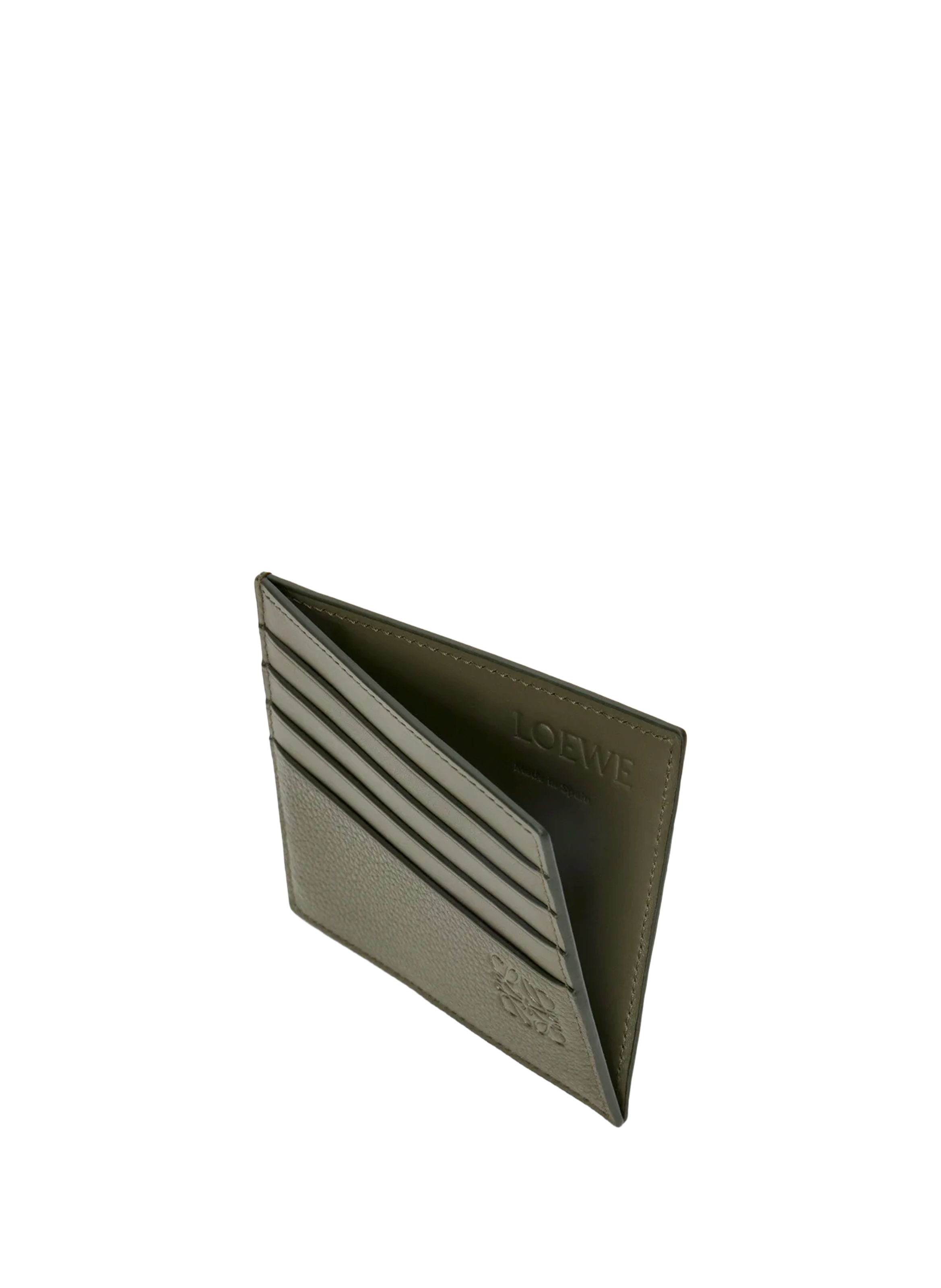 Open cardholder in soft grained calf leather LOEWE Green