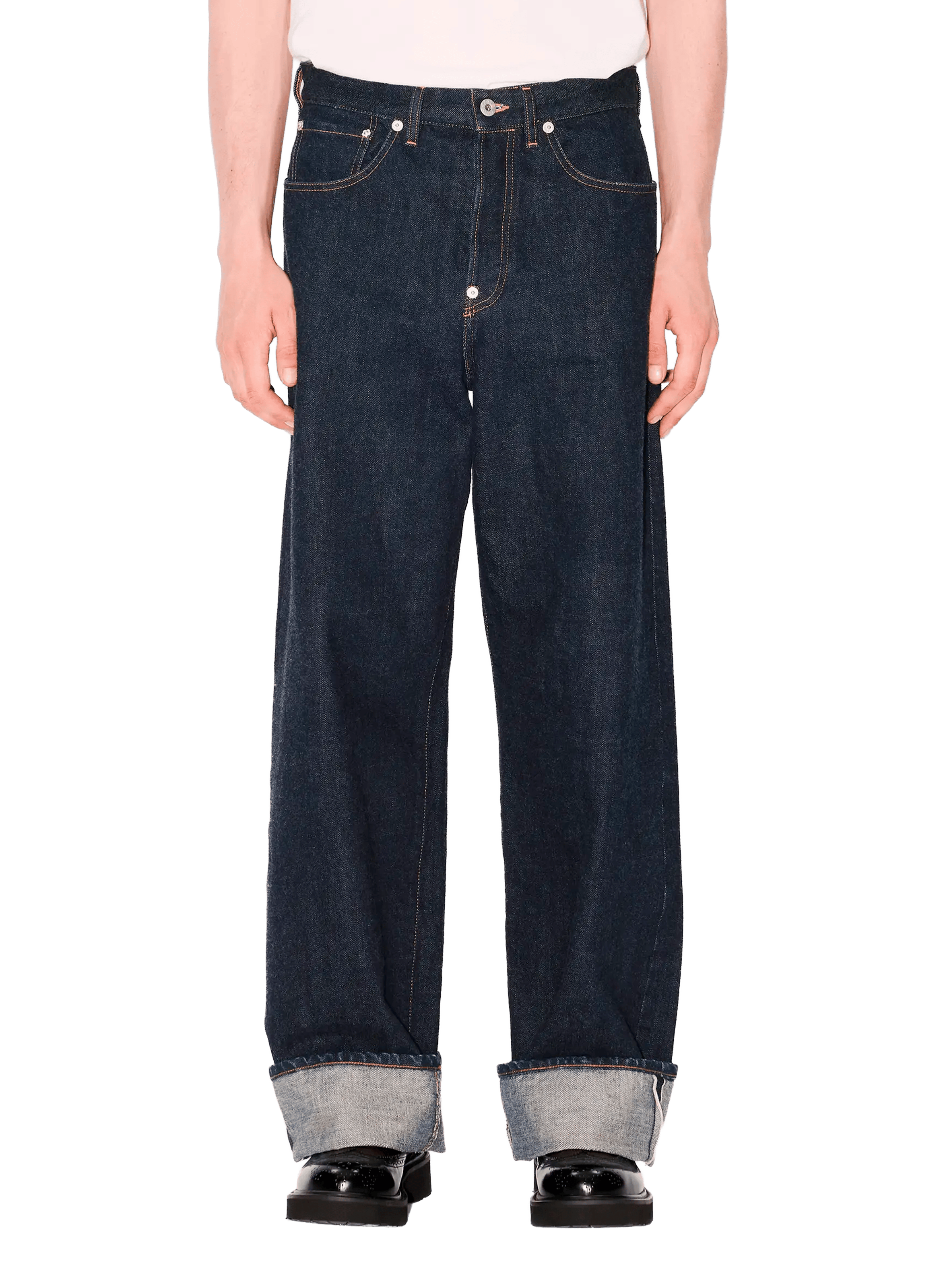 KENZO Jean droit en coton Bleu