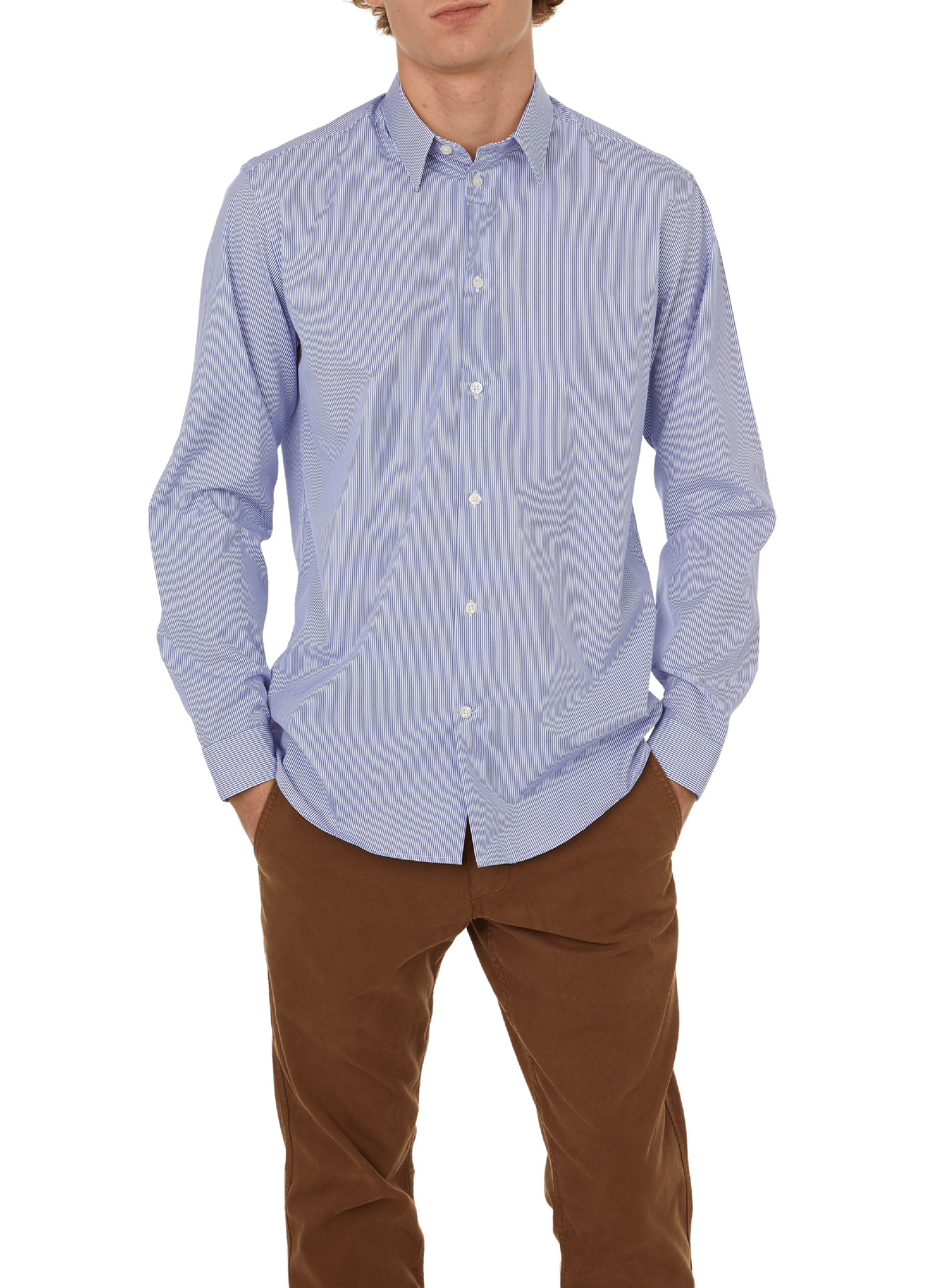 AU PRINTEMPS PARIS Chemise rayée en coton  Bleu