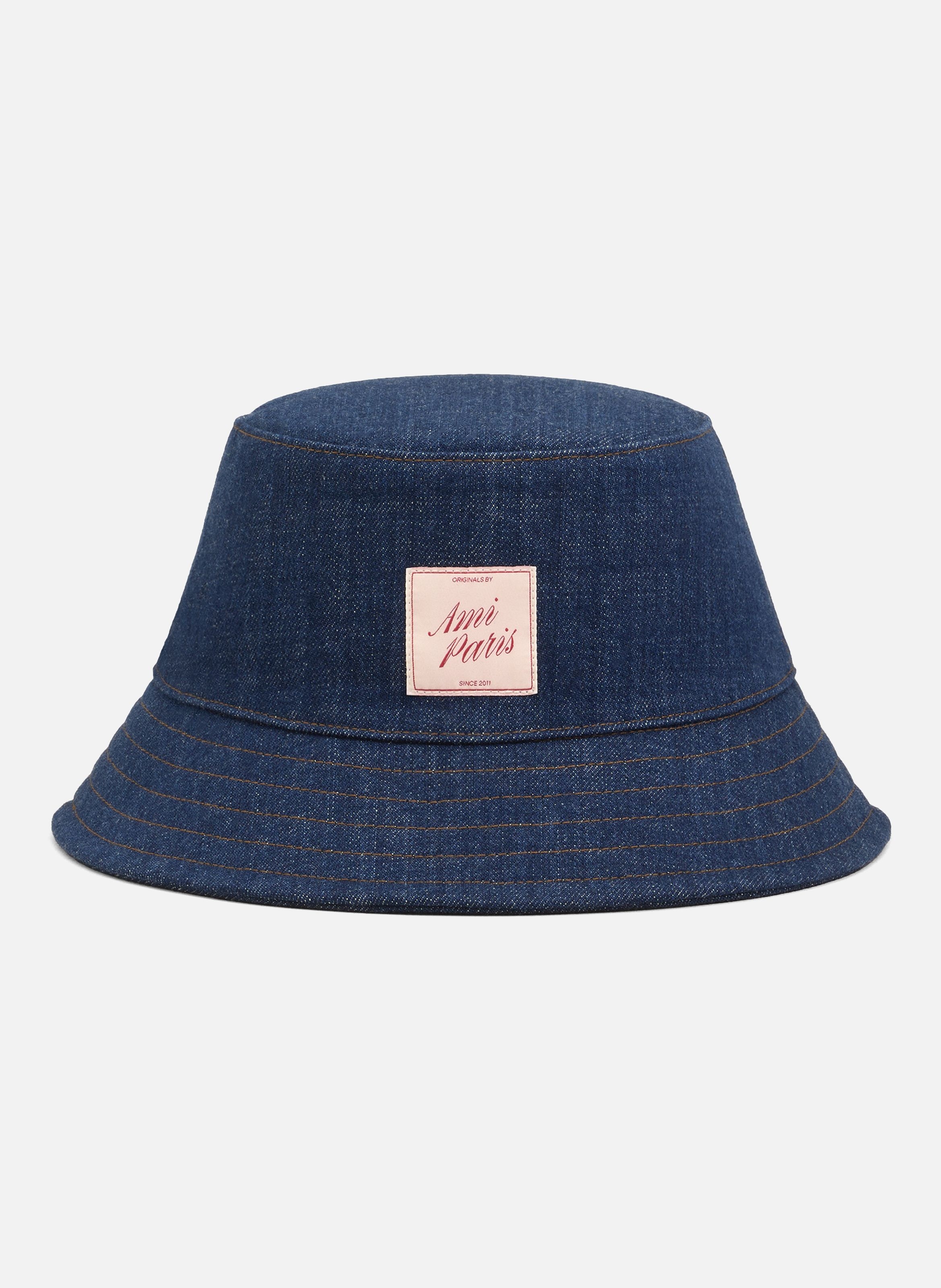 Bob denim empiècement ami paris héritage unisexe en coton AMI PARIS Bleu