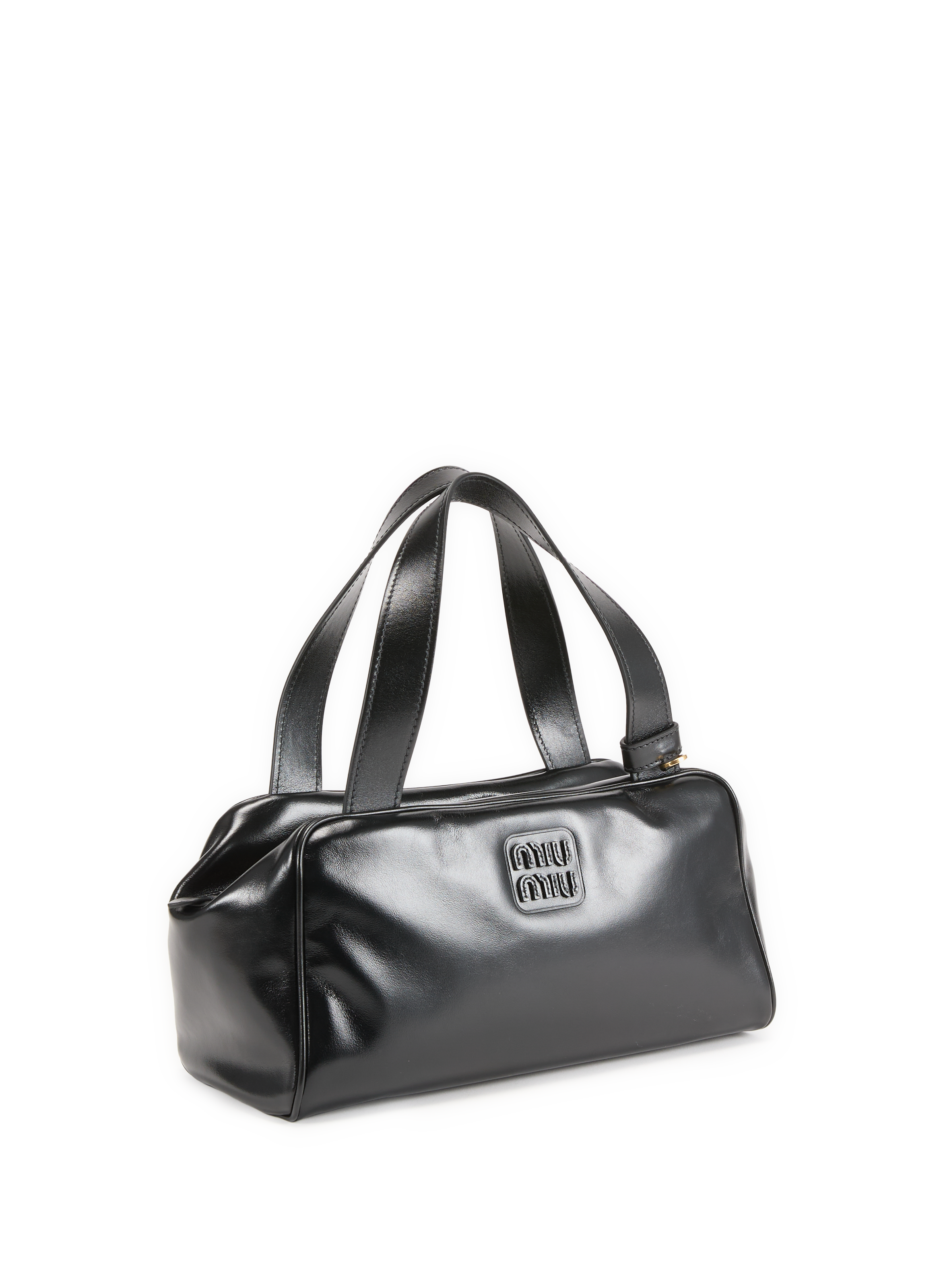 Sac à main en cuir de veau MIU MIU Noir