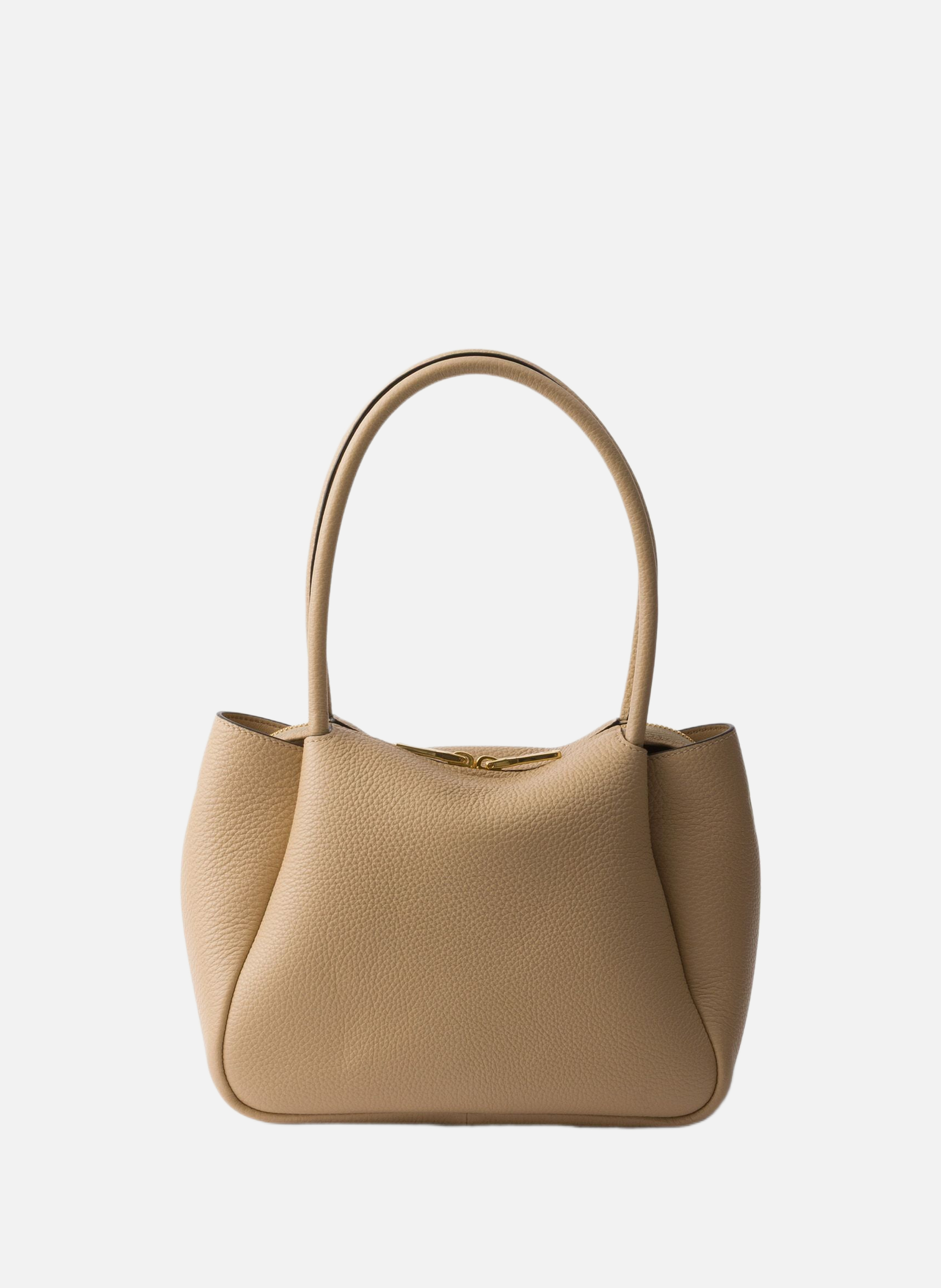 Petit sac à main en cuir PRADA Beige