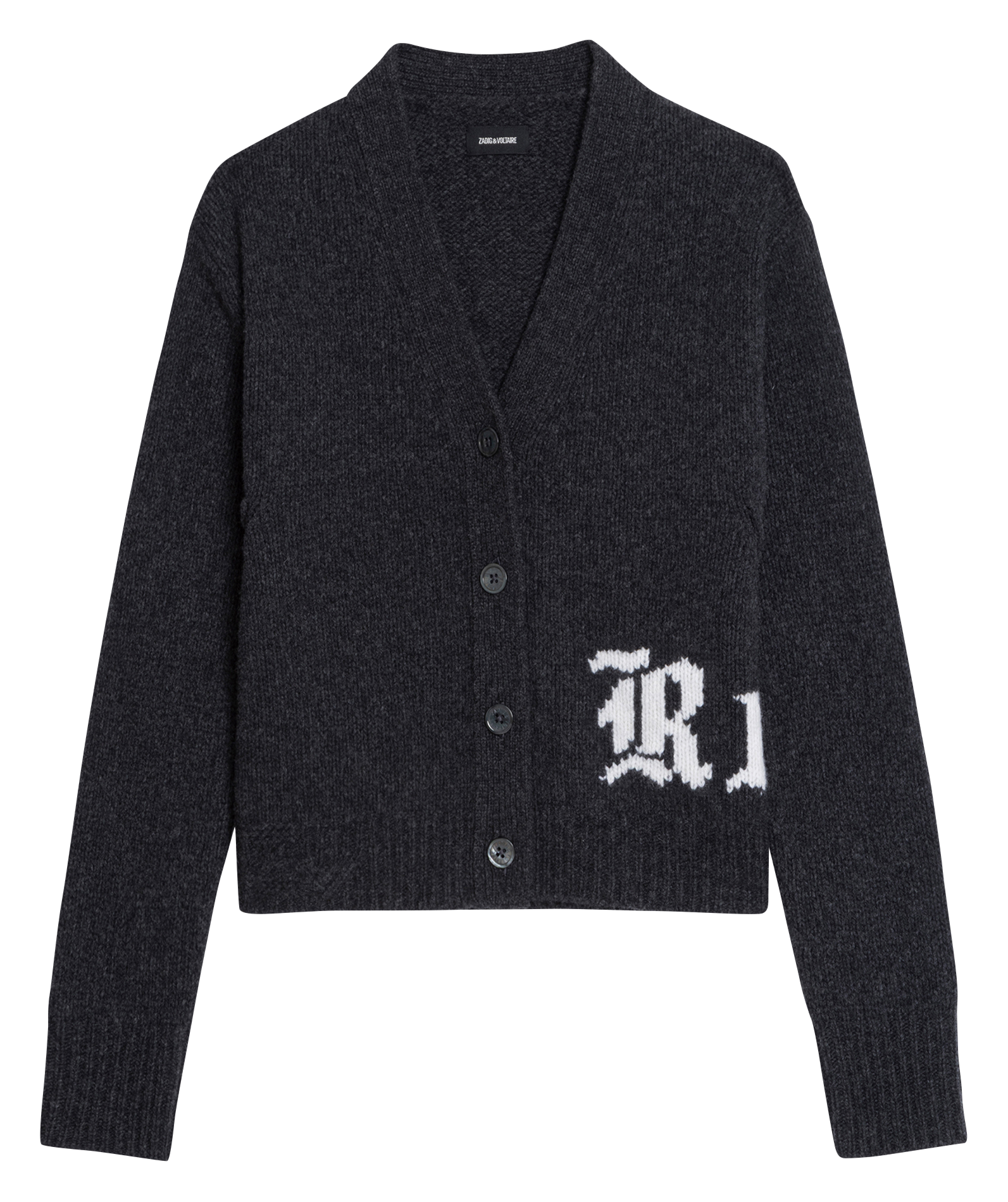 Cardigan col v boutonné en laine masy ZADIG&VOLTAIRE Gris