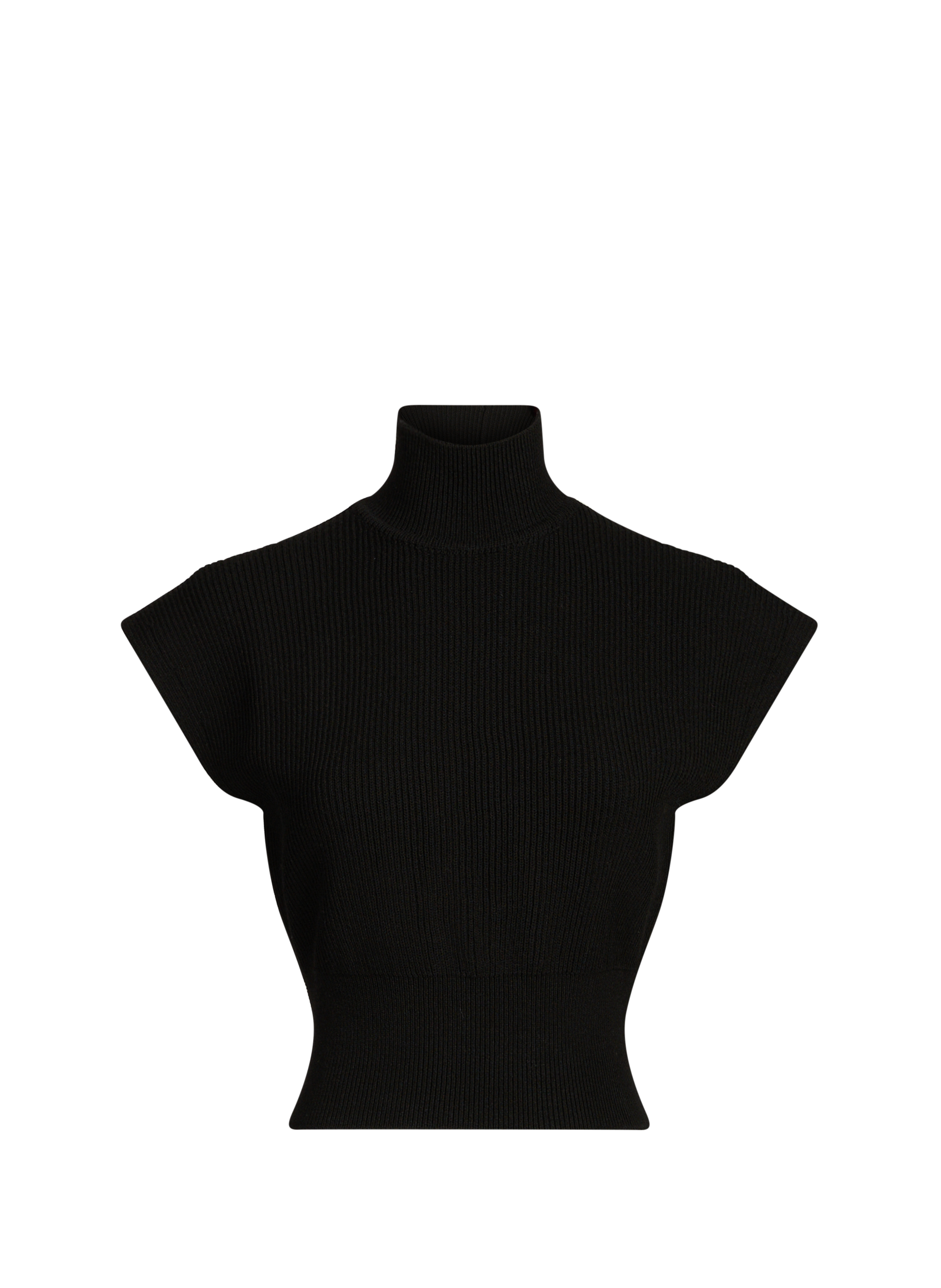 Ribbed high-neck wool top RICK OWENS Black