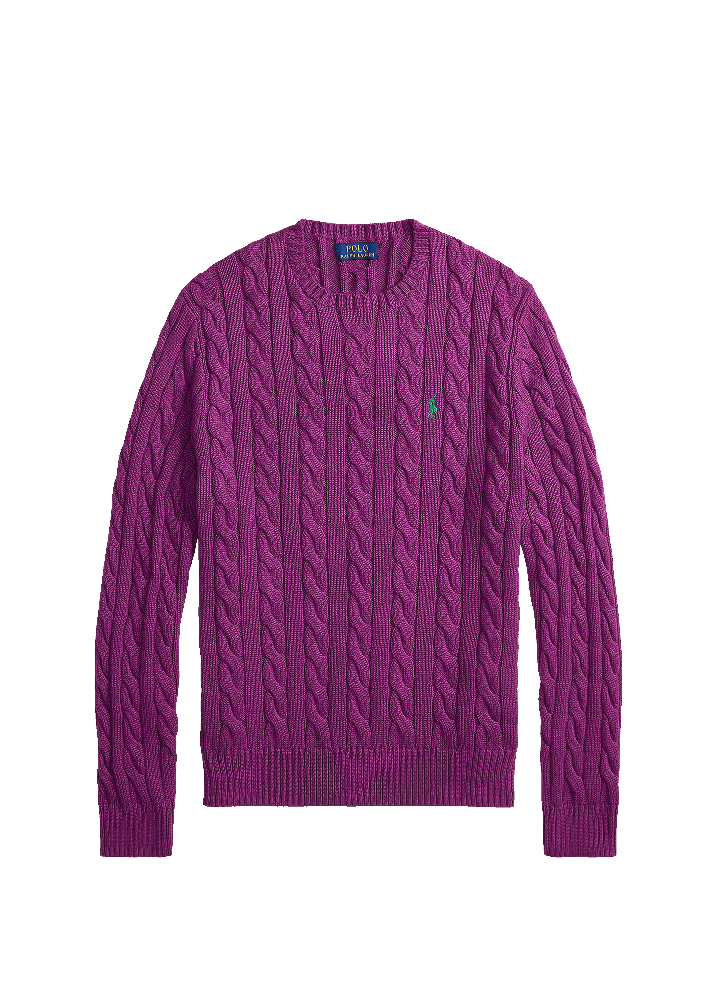 Cotton cable knit jumper  Purple dawn