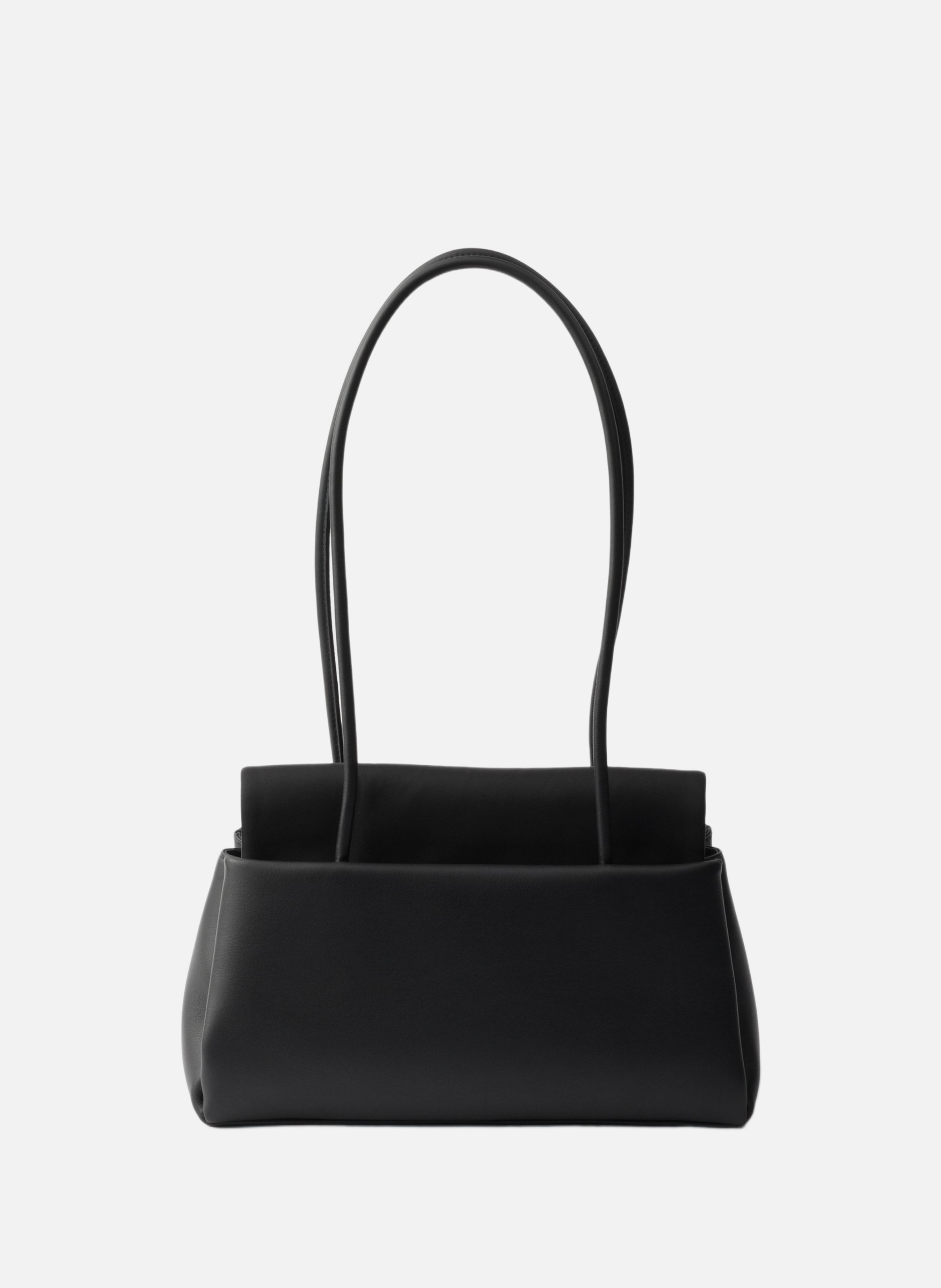 Sac en cuir prada passage moyen avec rabat en re-n PRADA Noir