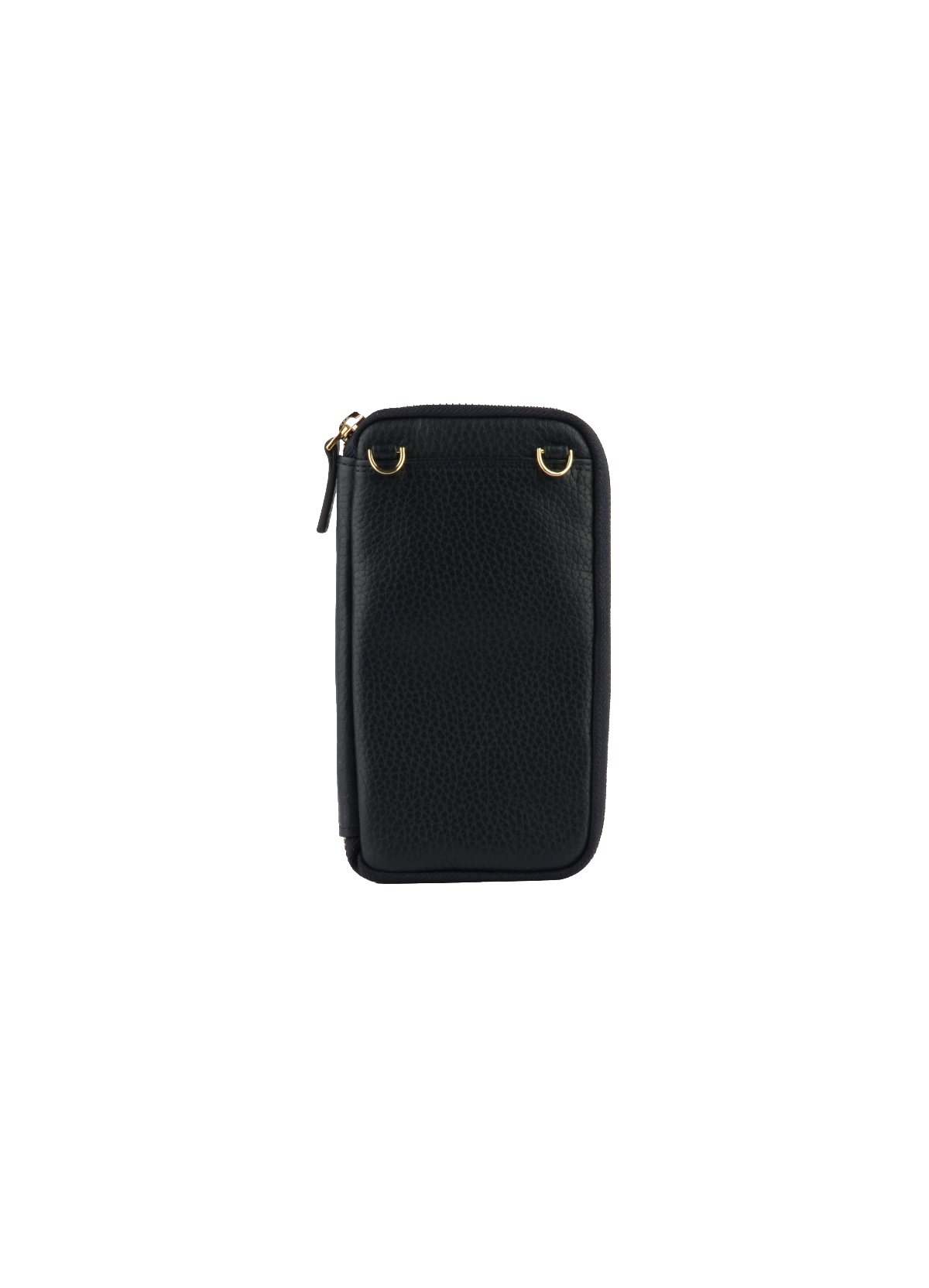 Club | Etui téléphone portable en cuir de veau grainé POURCHET Noir