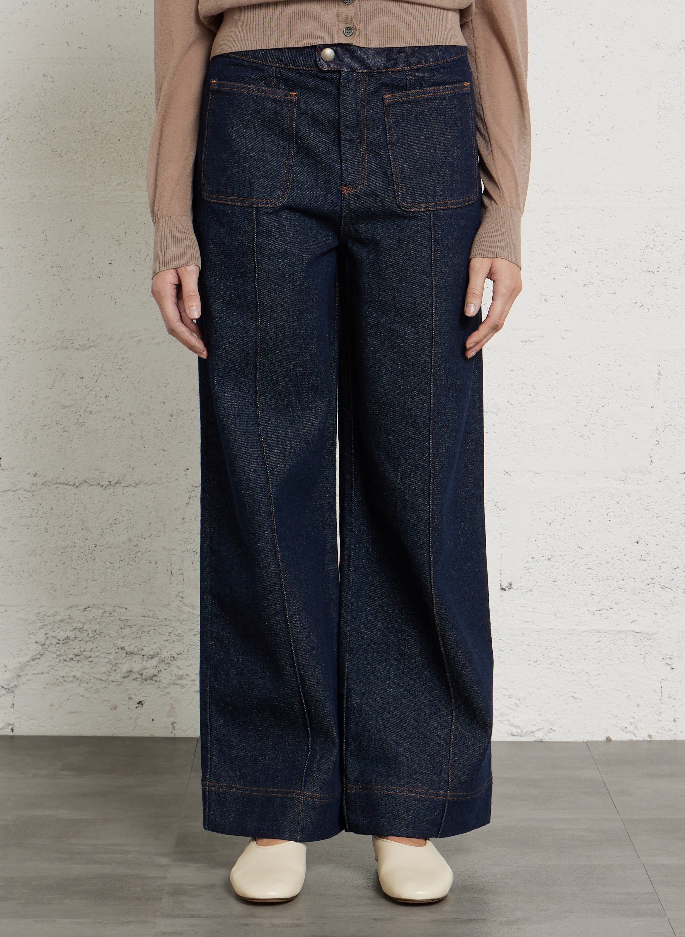 Jean droit en coton bio Harry SOEUR Bleu