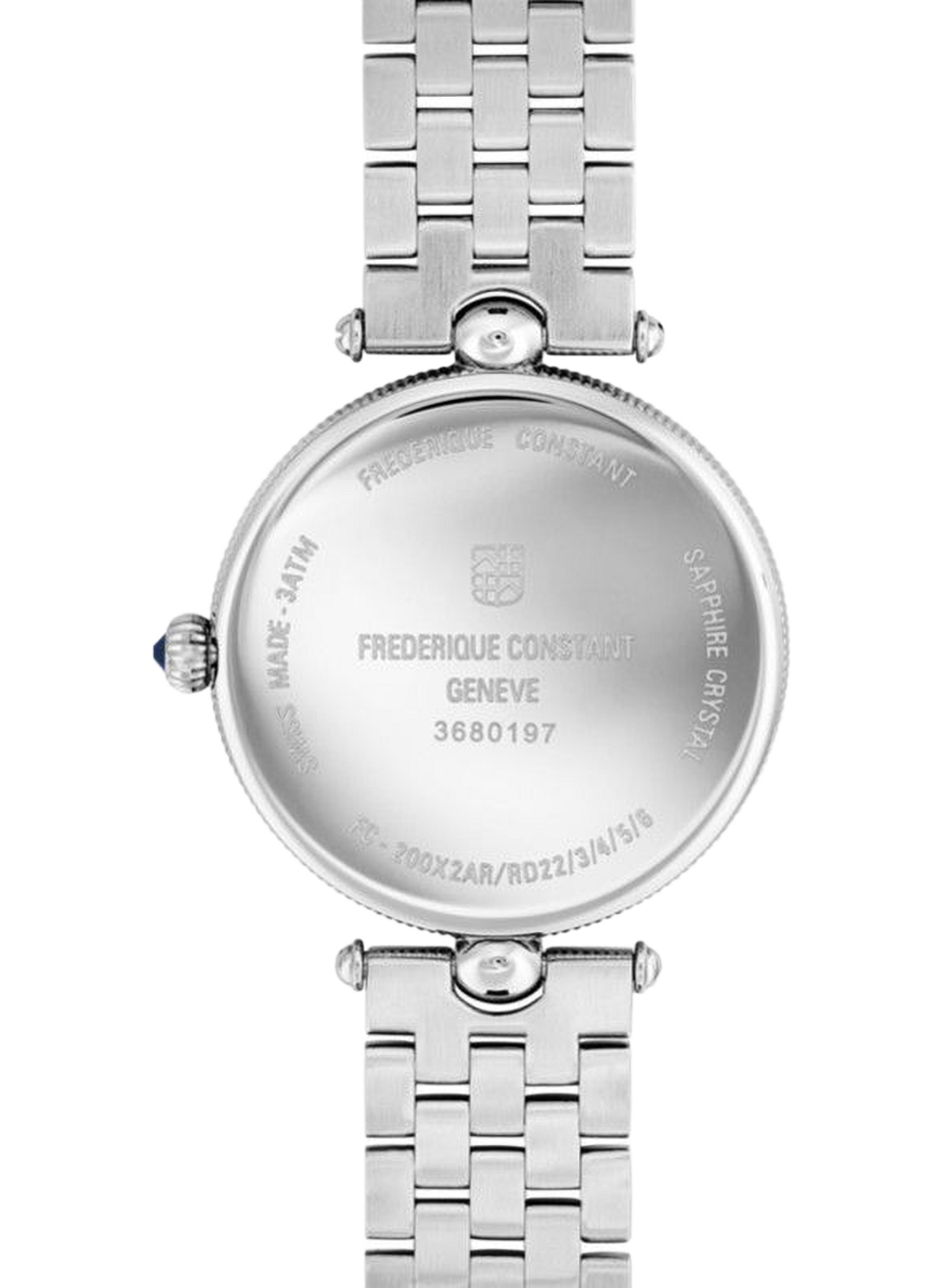 Montre quartz Classics Art Deco Round en acier inoxydable FREDERIQUE CONSTANT Vert