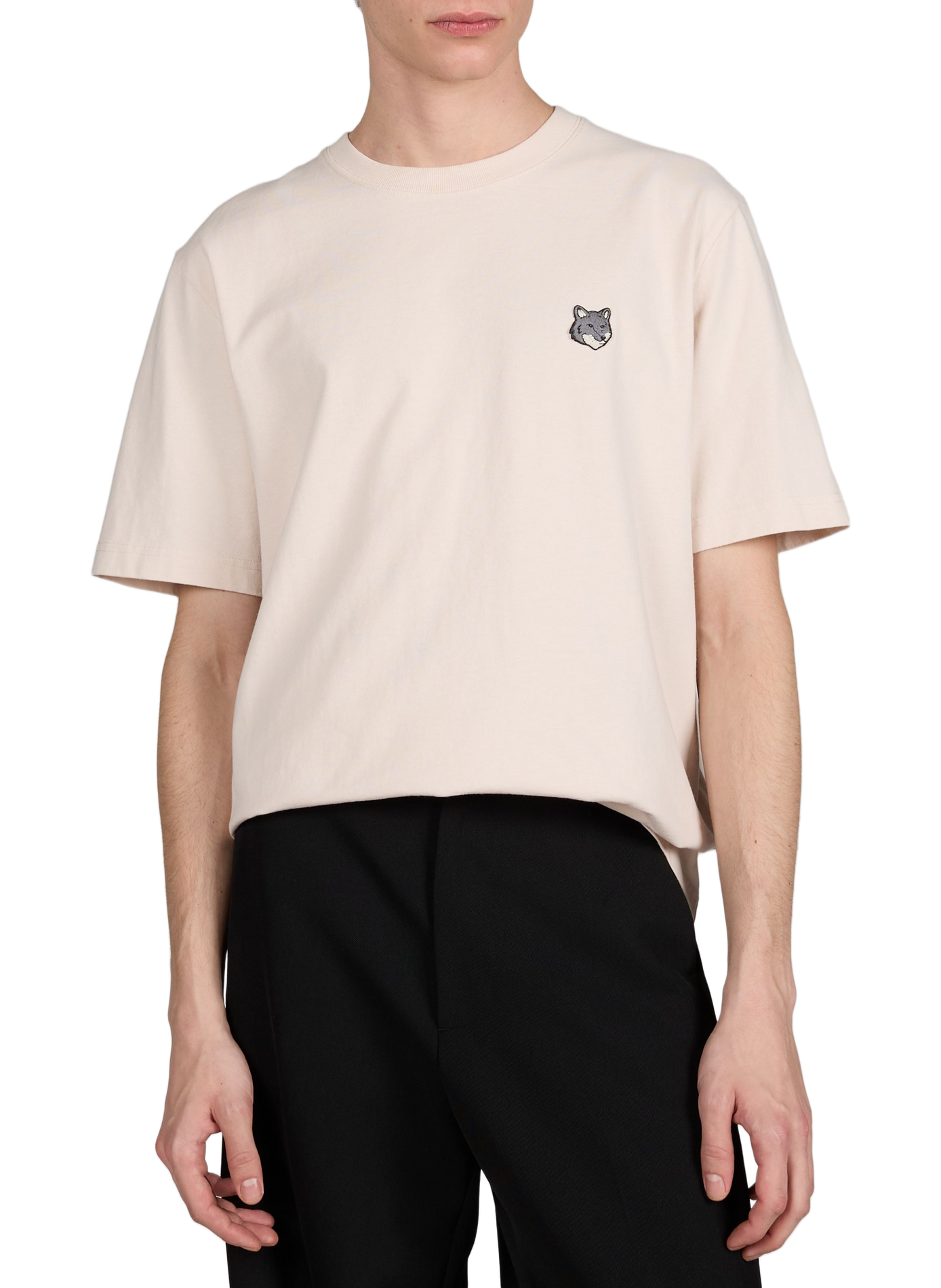 T-shirt en coton Fox Comfort MAISON KITSUNÉ Rose