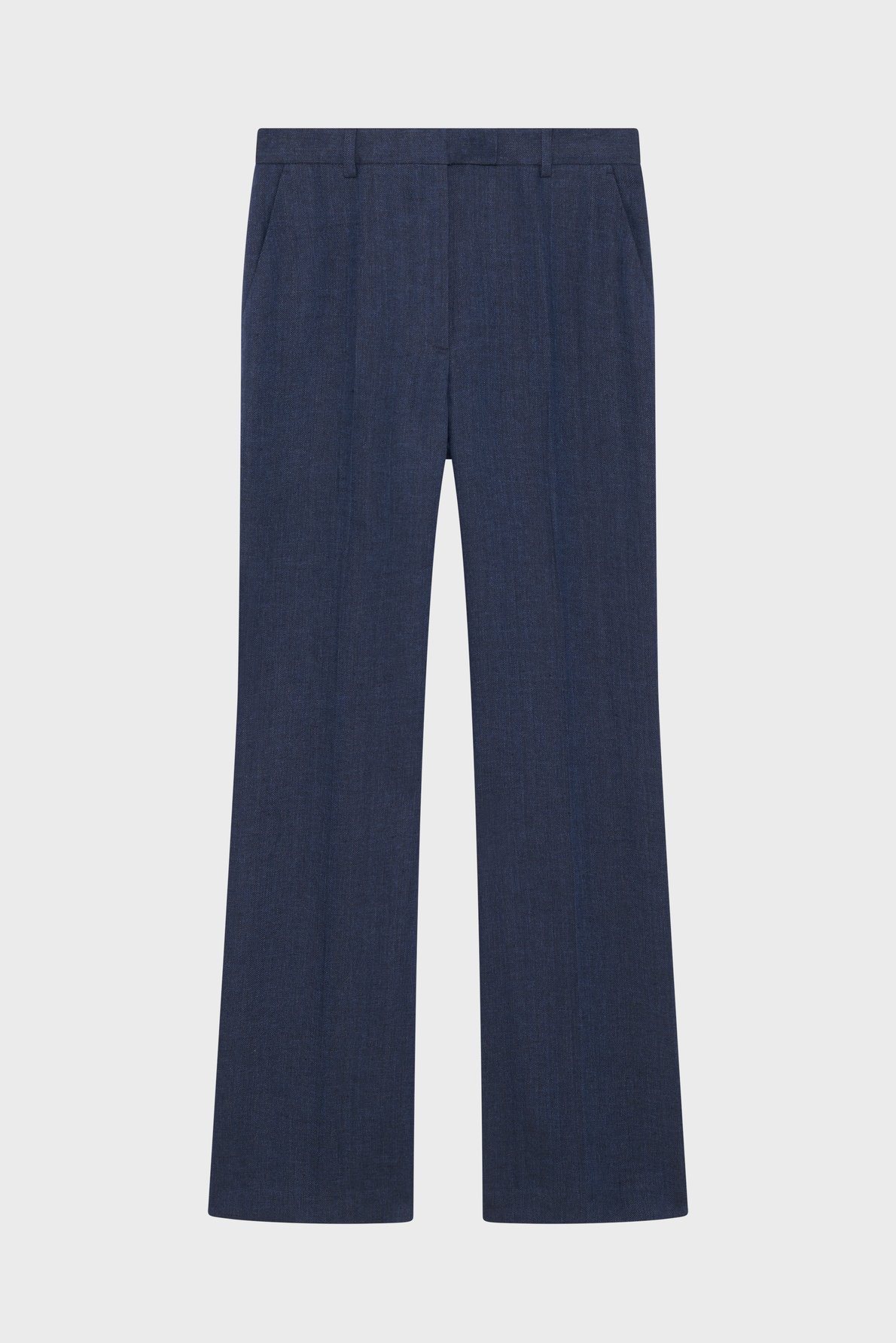 Pantalon de tailleur en lin à chevrons - bayalee PABLO Bleu