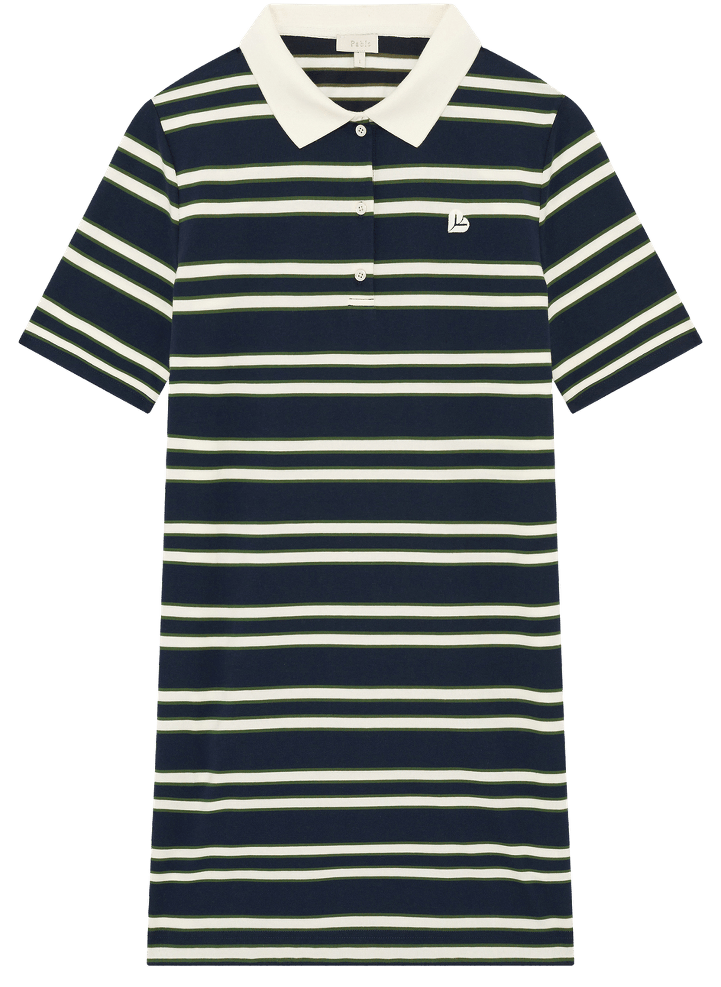 Robe polo à rayures - aissata PABLO Bleu