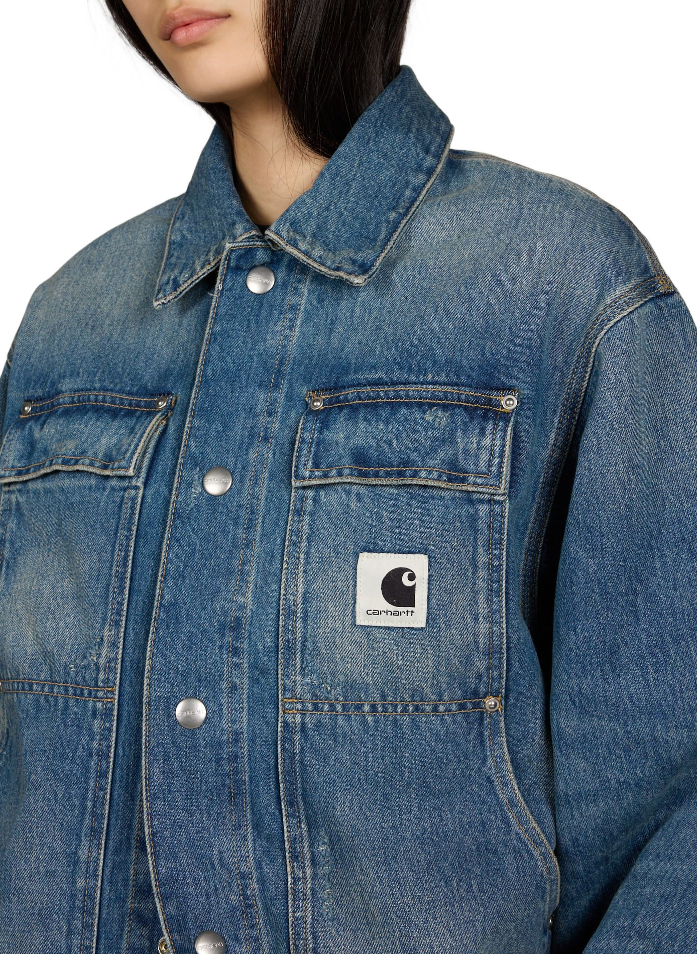 Straight-cut denim jacket CARHARTT WIP Blue