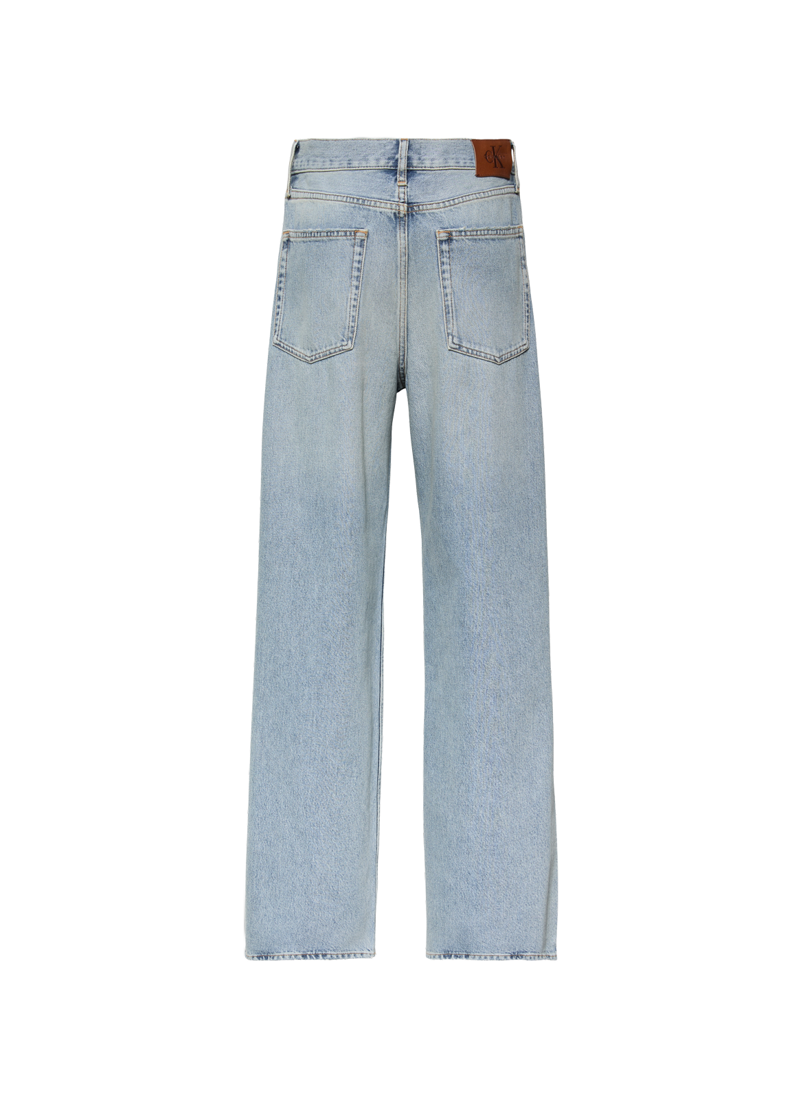 Low-rise straight-leg cotton jeans CALVIN KLEIN Blue
