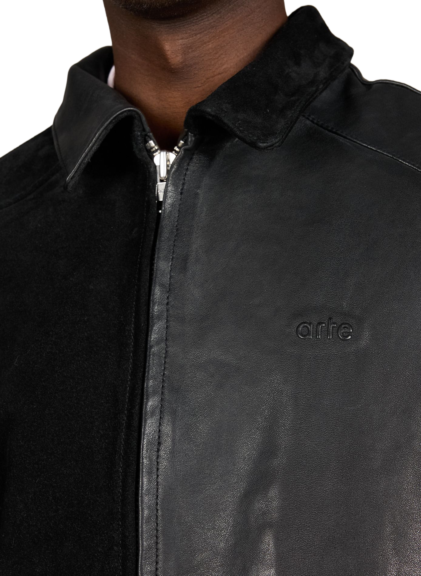 Blouson à logo en cuir ARTE ANTWERP Noir