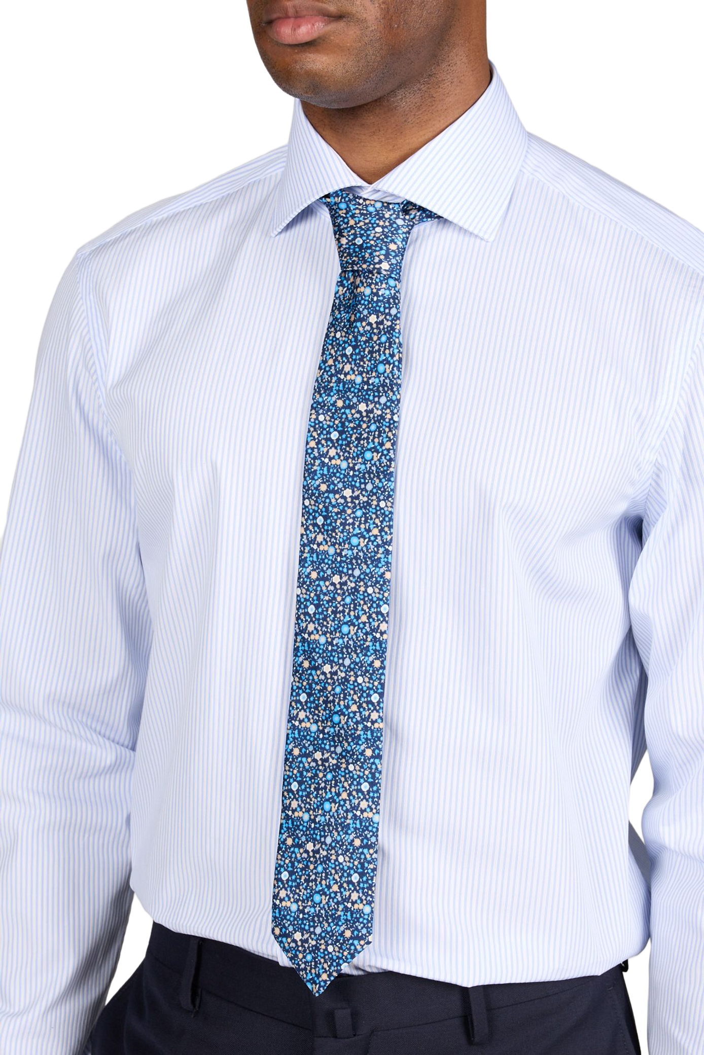 Printed silk tie AU PRINTEMPS PARIS Multicolour