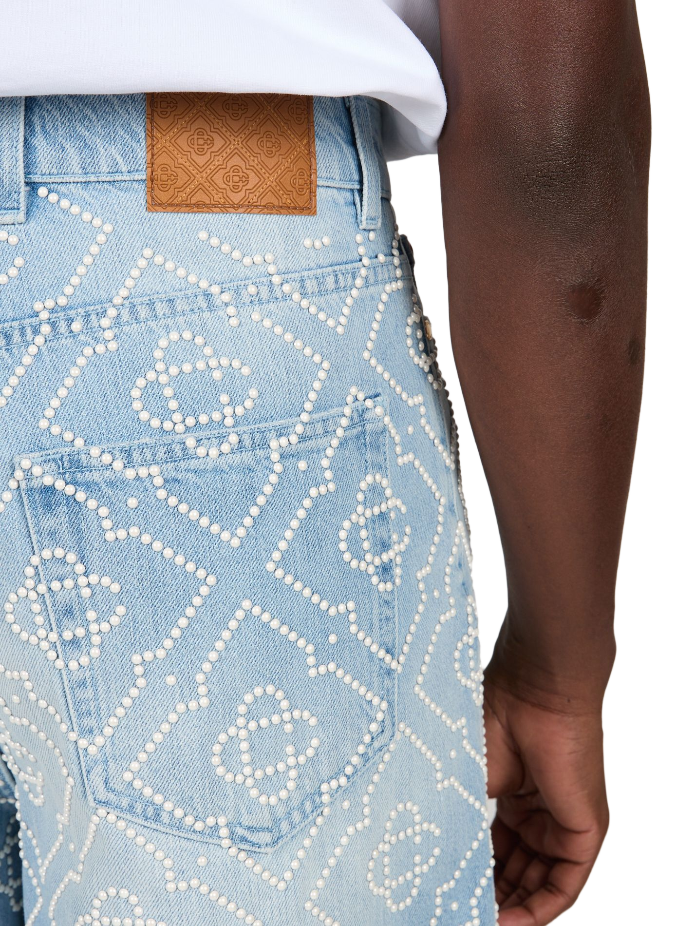 Bermuda orné de perles  CASABLANCA PARIS Bleu