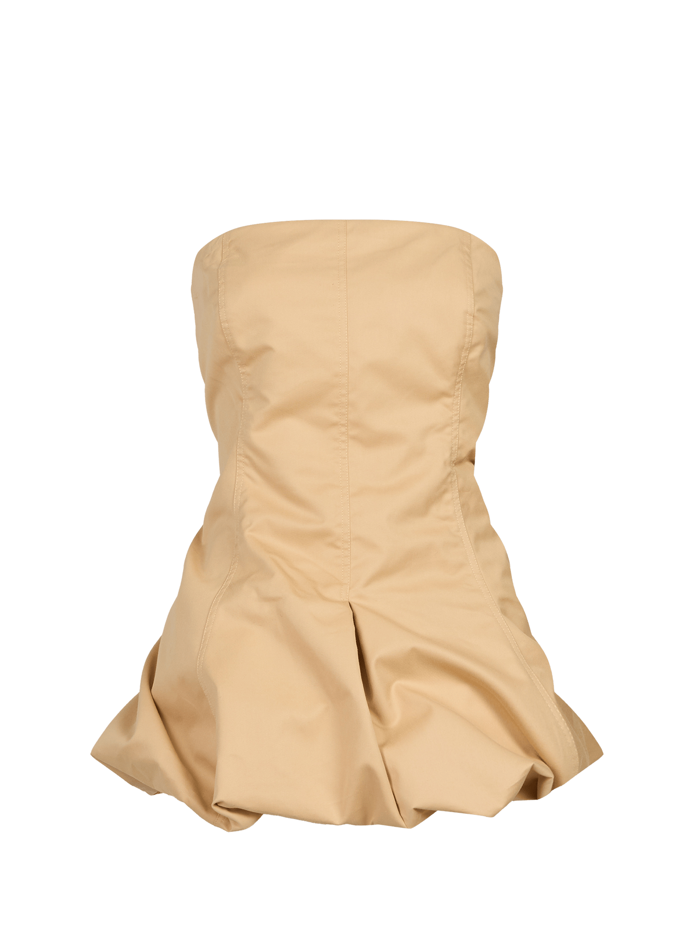 Sleeveless silk and cotton puff top LAMRONS Yellow