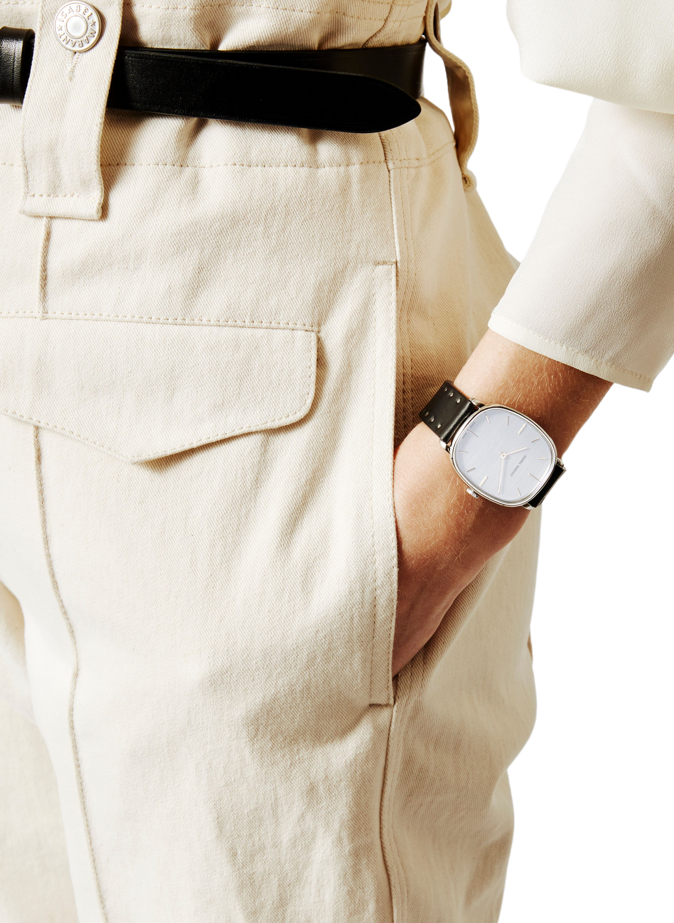 Analog leather watch ISABEL MARANT Silver